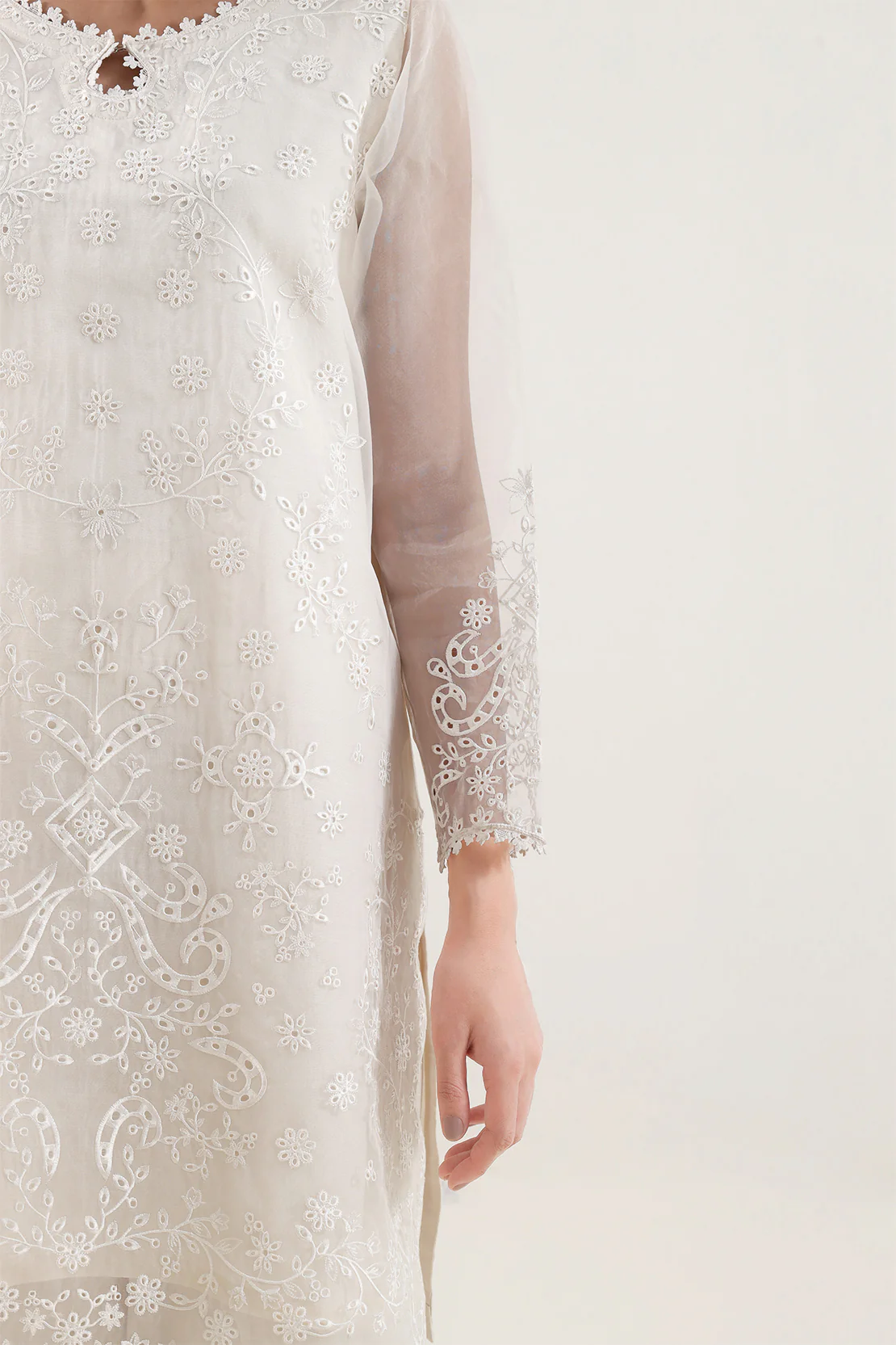 Luxury Pret Embroidered Stitched Organza 2 Piece (Shirt/Trouser) - Image 6