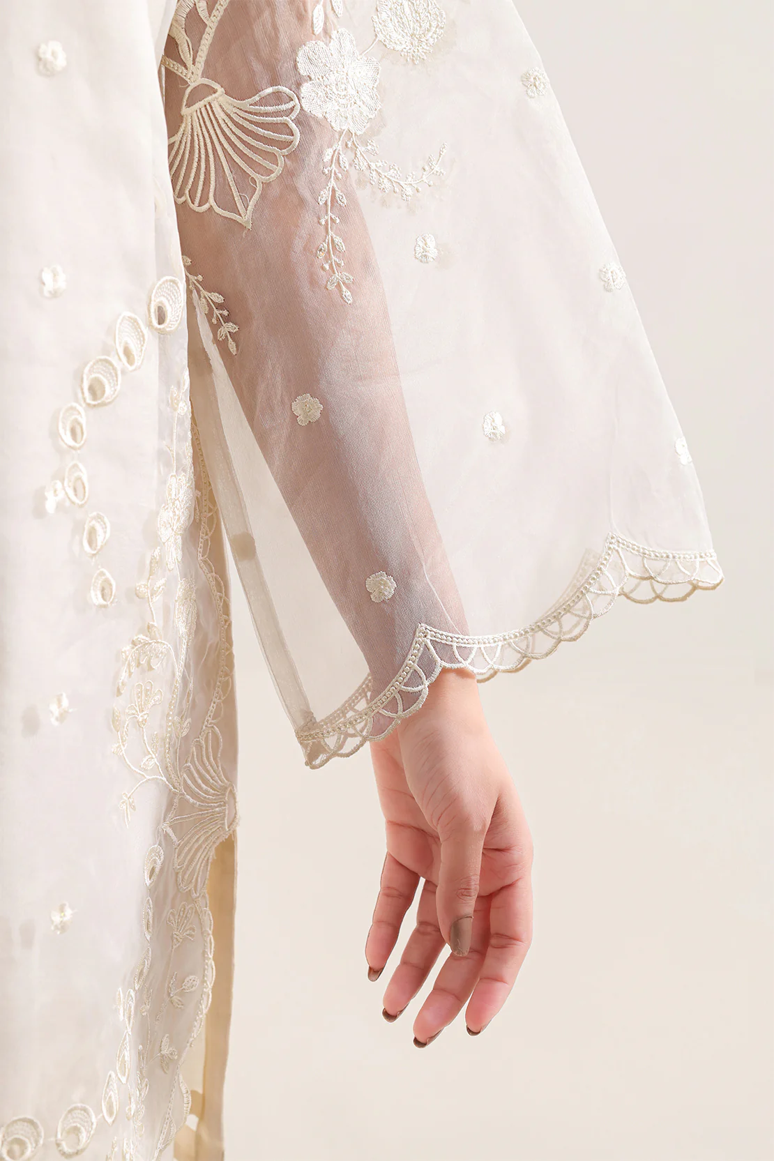 Luxury Pret Embroidered Stitched Organza 2 Piece (Shirt/Trouser) - Image 5