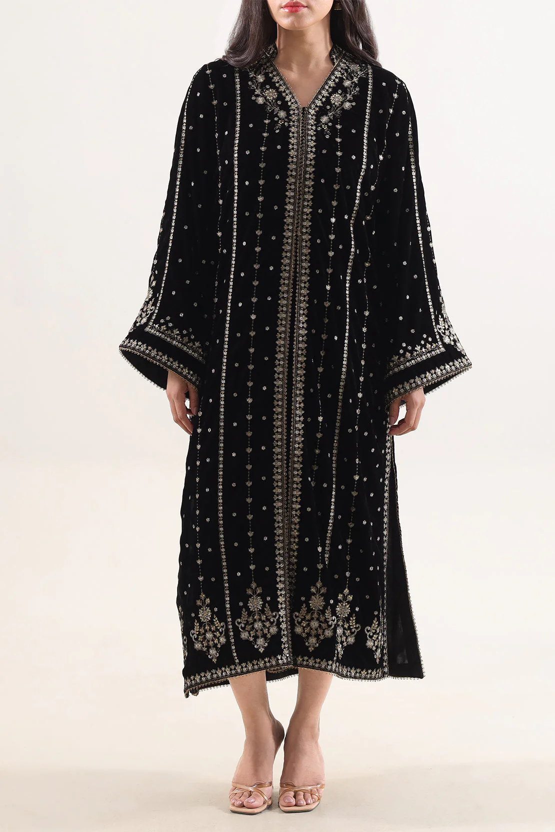 Luxury Pret Embroidered Velvet Shirt