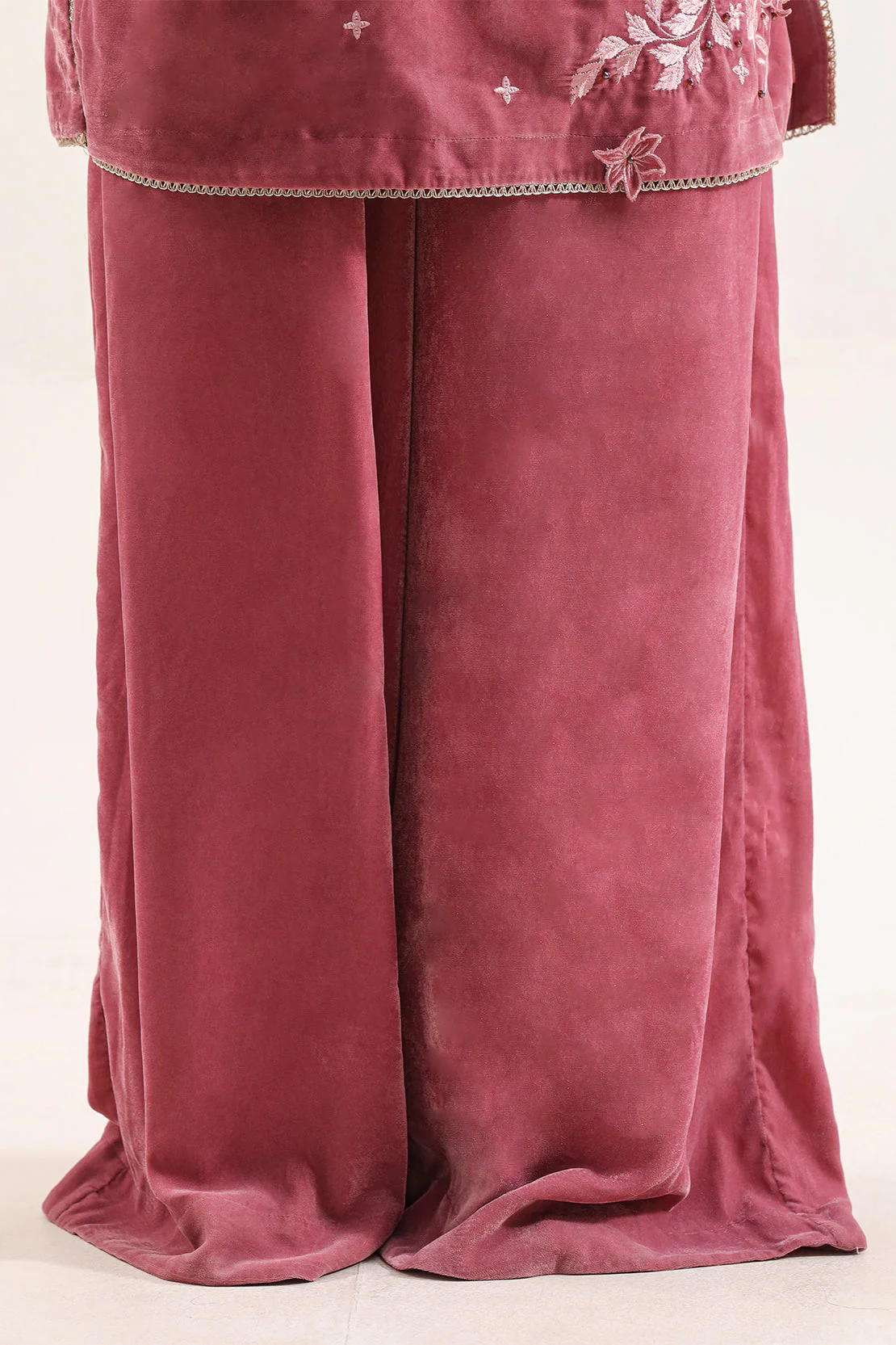 Luxury Pret Embroidered Velvet Shirt - Image 6