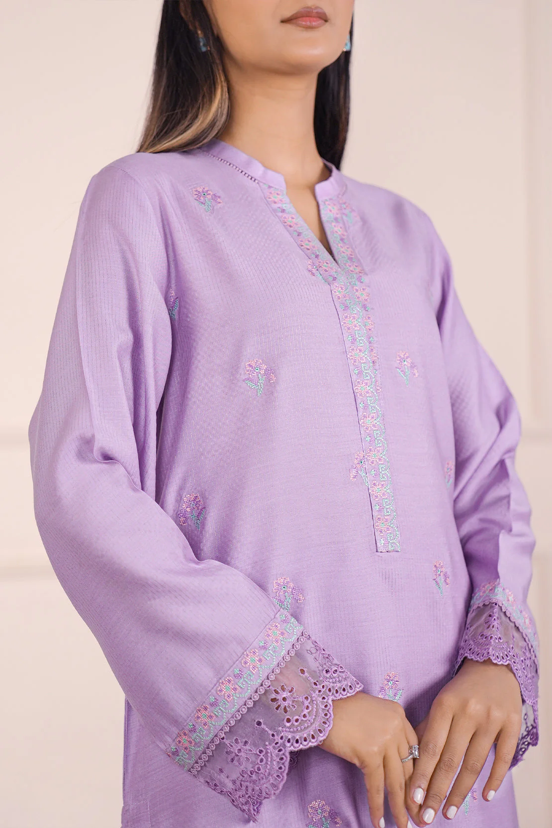 Luxury Pret Embroidered Zari Filament Stitched 2 Piece