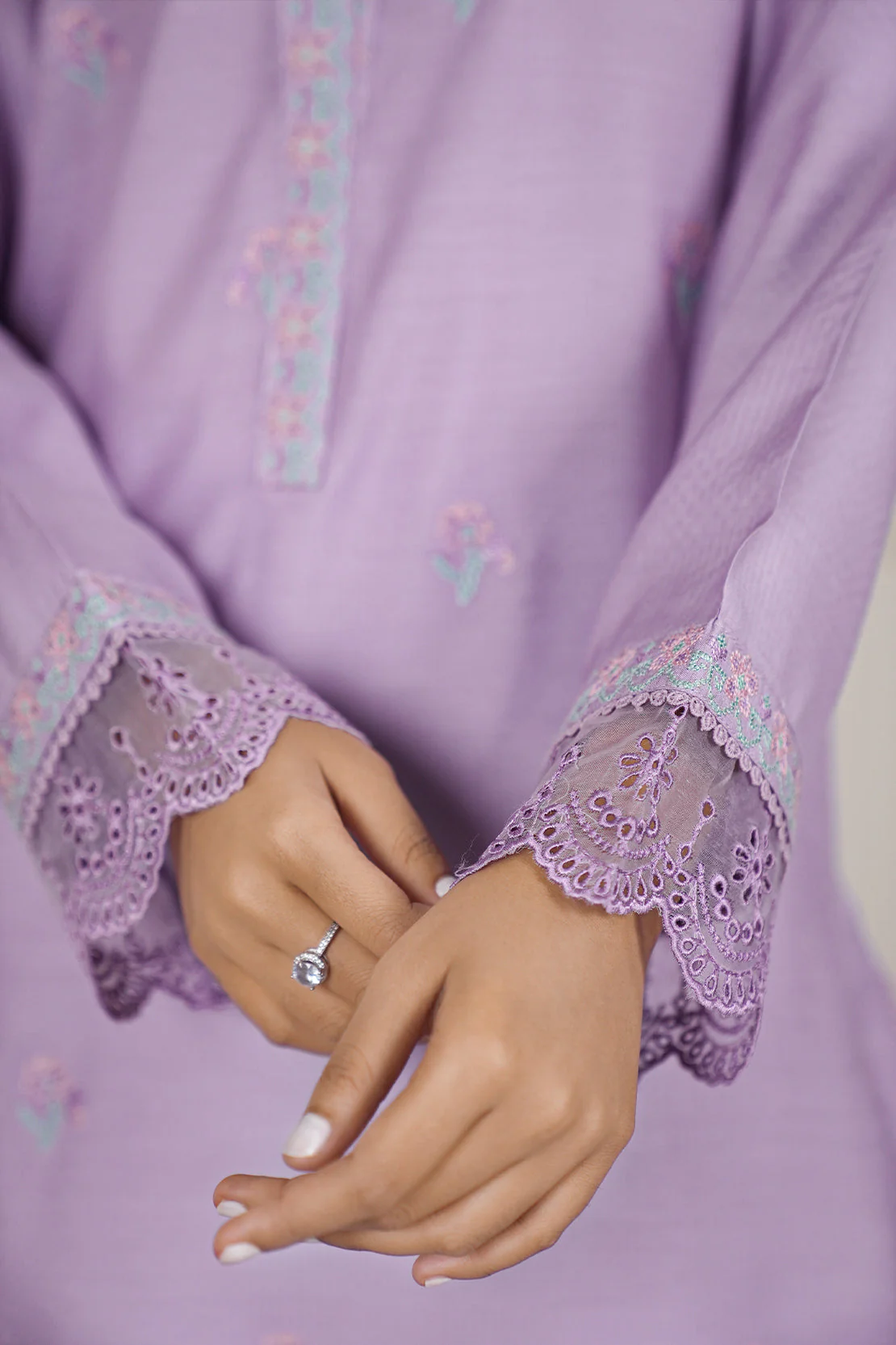 Luxury Pret Embroidered Zari Filament Stitched 2 Piece - Image 7