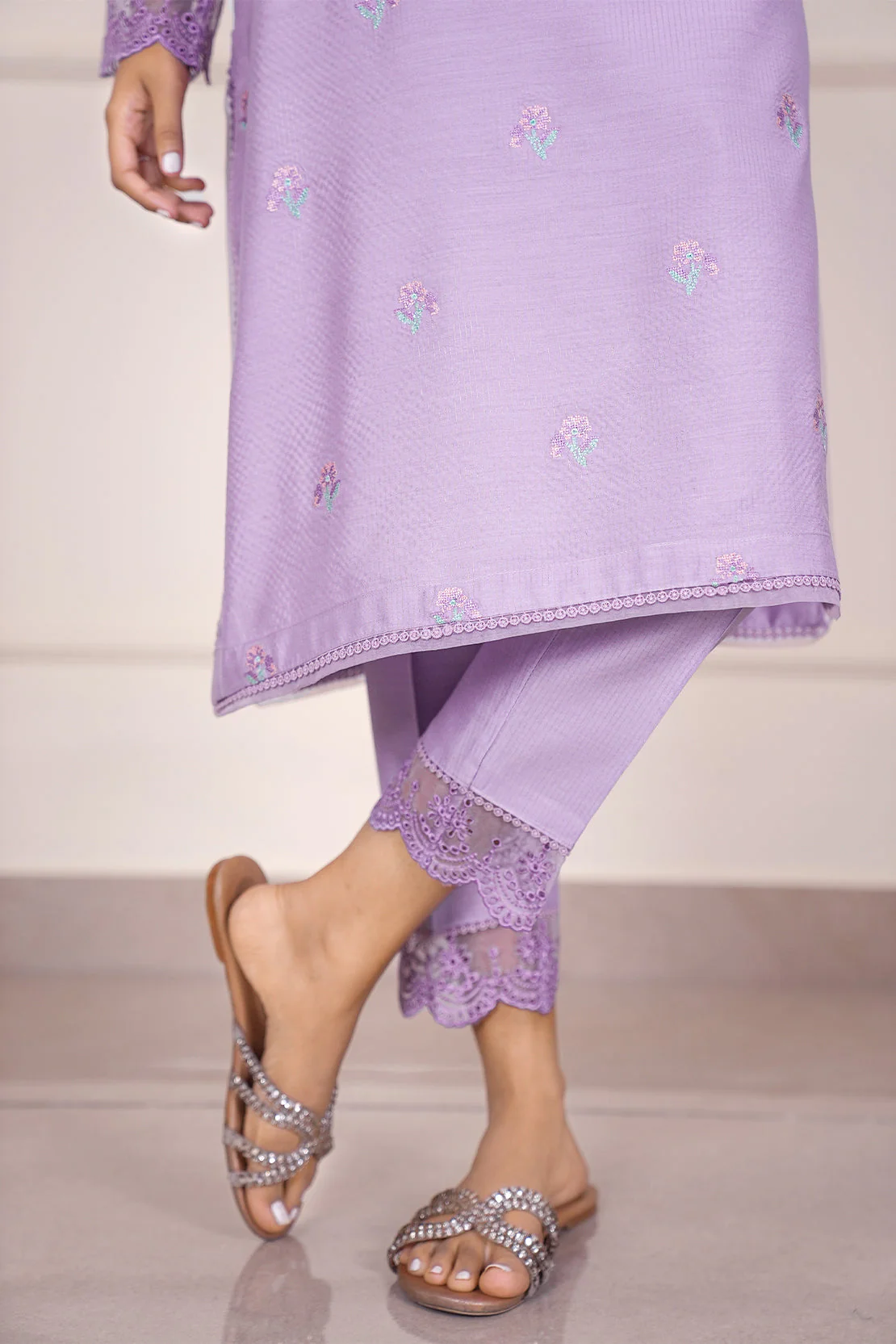 Luxury Pret Embroidered Zari Filament Stitched 2 Piece - Image 9