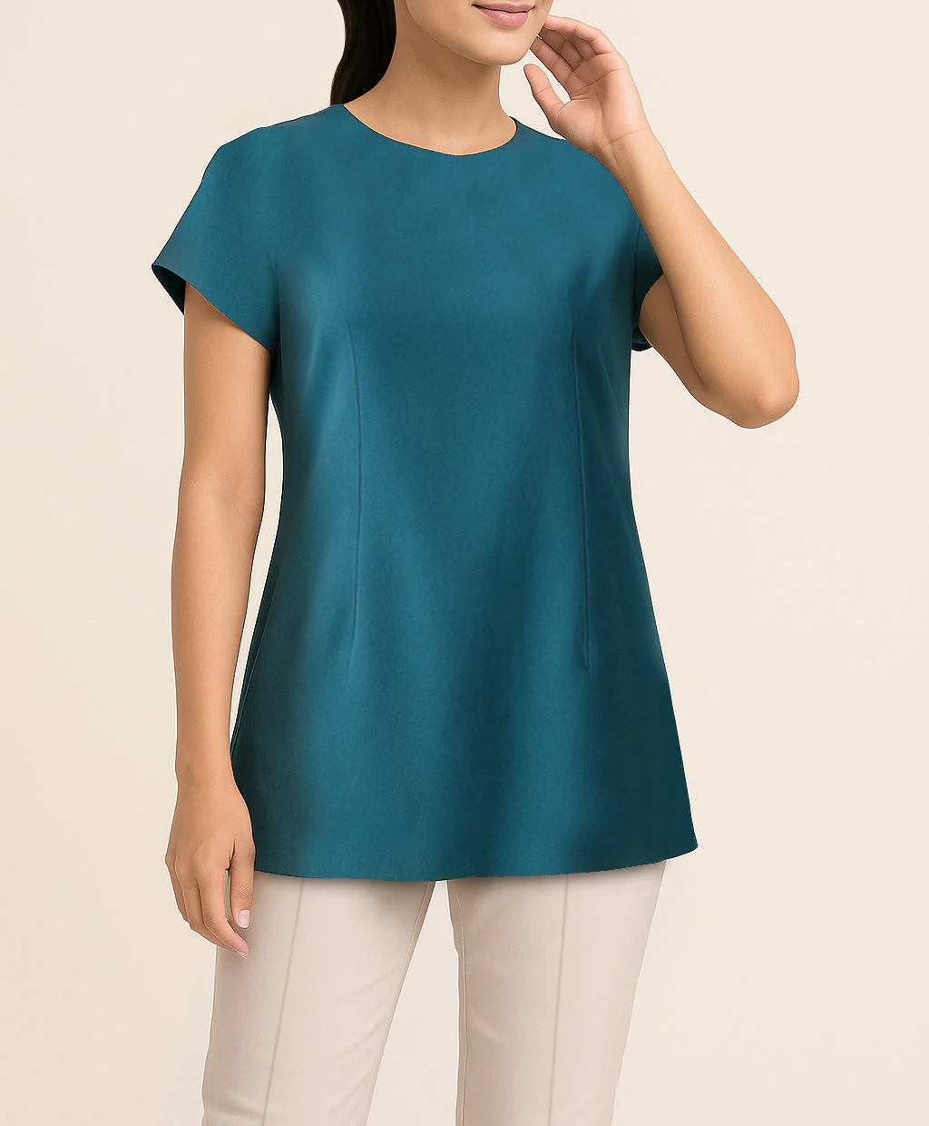 Minimal Fitted Knit Top - Image 3