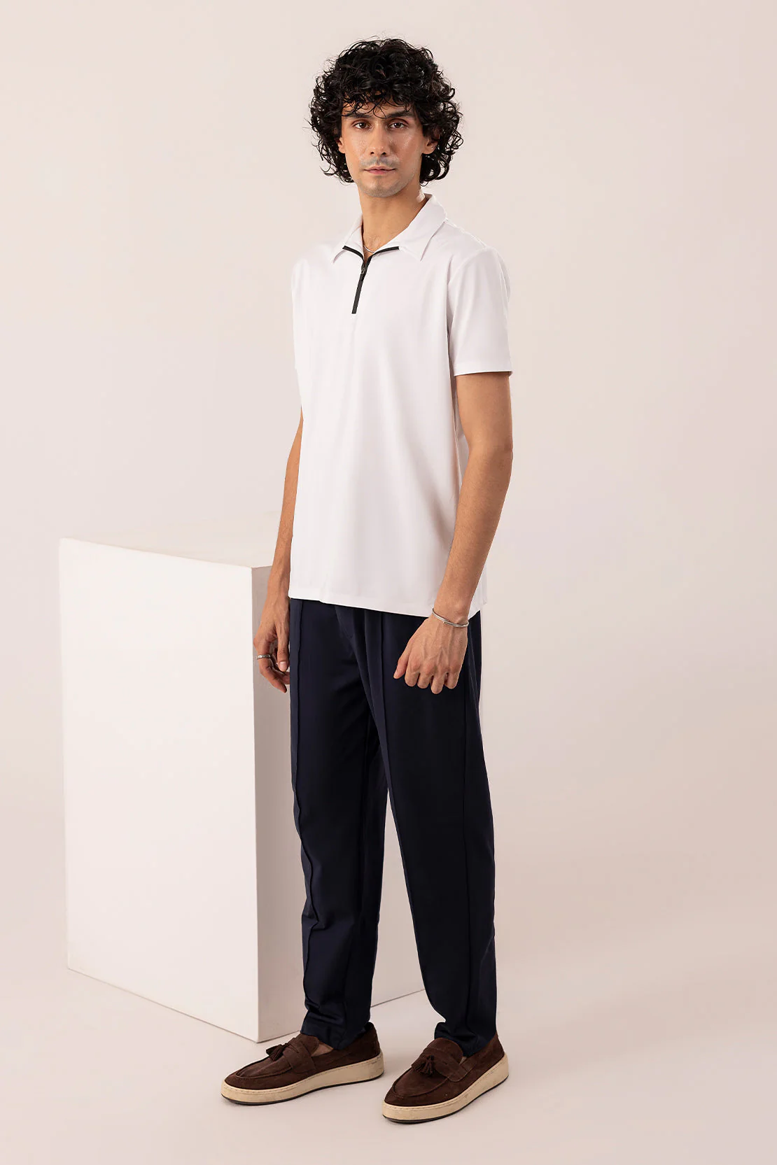 Polo Zip-Up Tee Shirt - Image 4