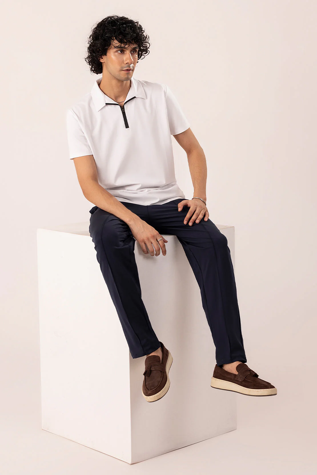 Polo Zip-Up Tee Shirt - Image 5