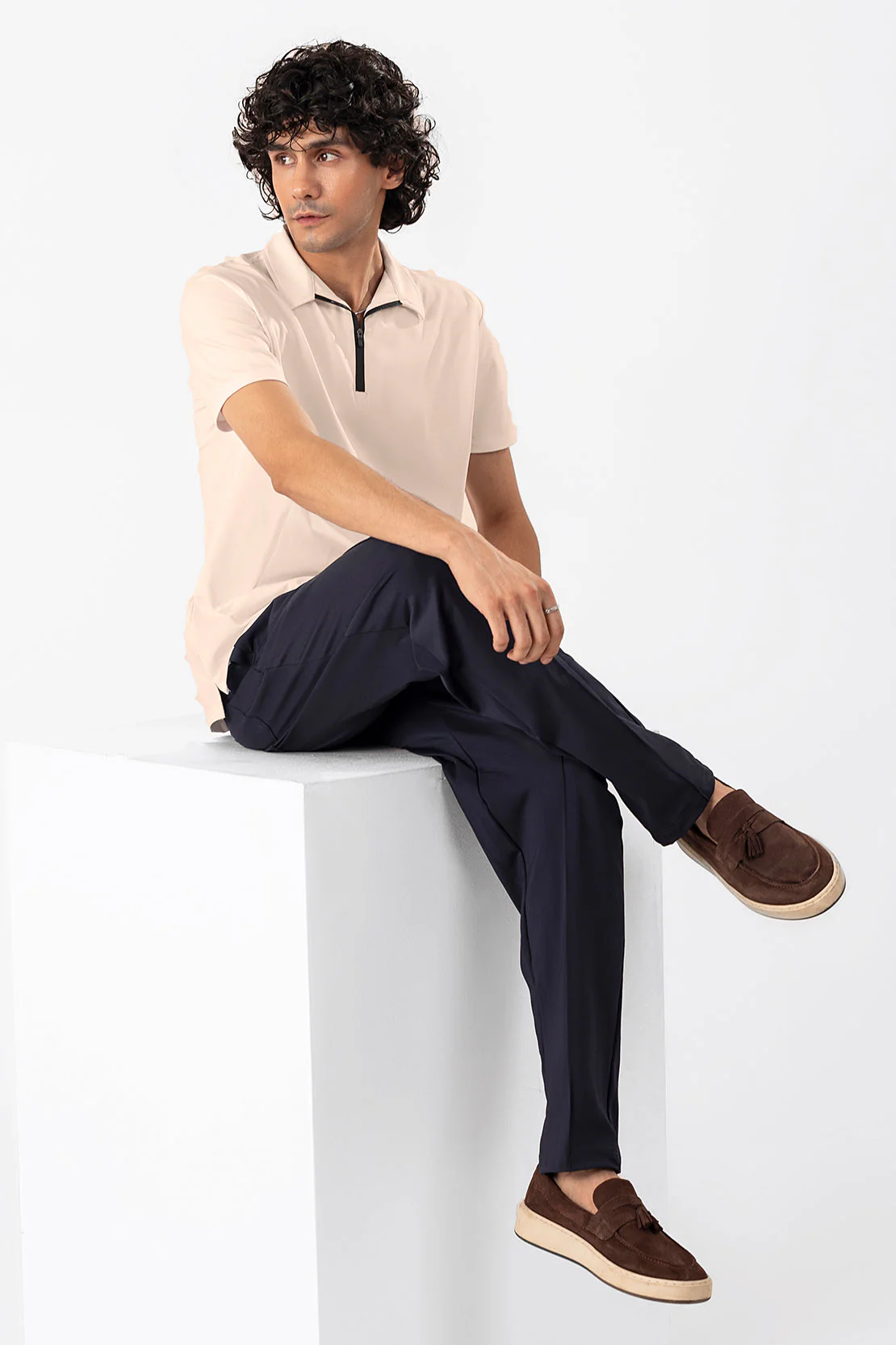 Polo Zip-Up Tee Shirt - Image 2