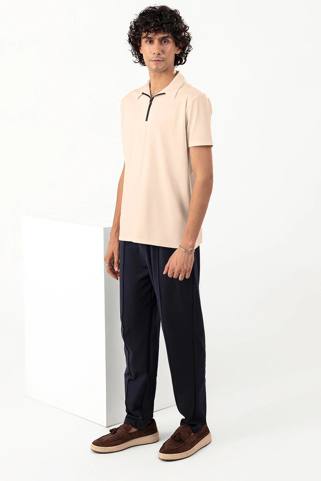Polo Zip-Up Tee Shirt - Image 4