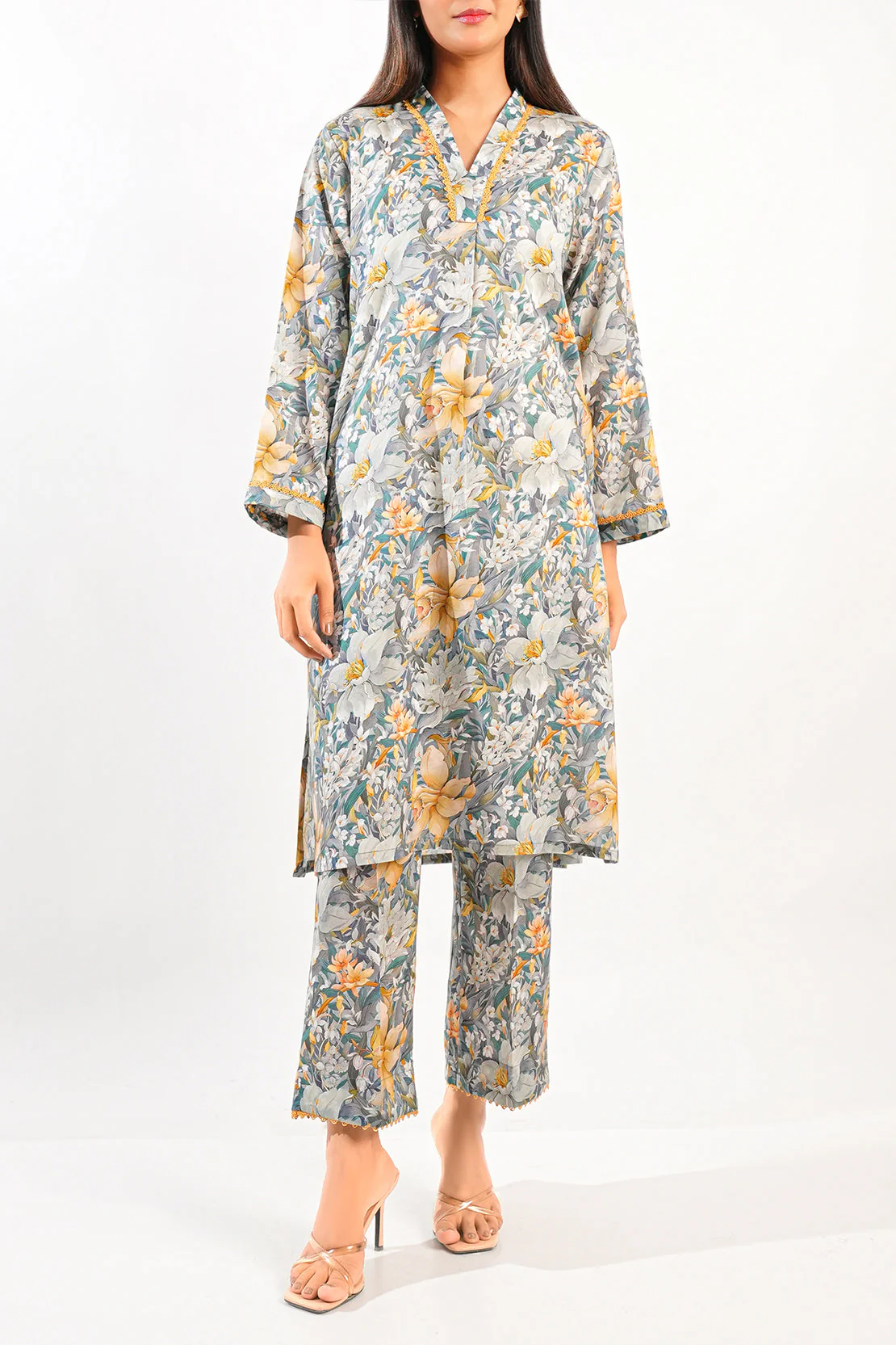 Printed Arabic Lawn Stitched 2 Piece (Shirt/Trouser) - Image 5