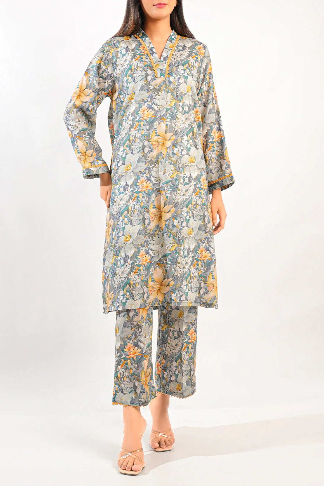 Printed Arabic Lawn Stitched 2 Piece (Shirt/Trouser) - Image 6
