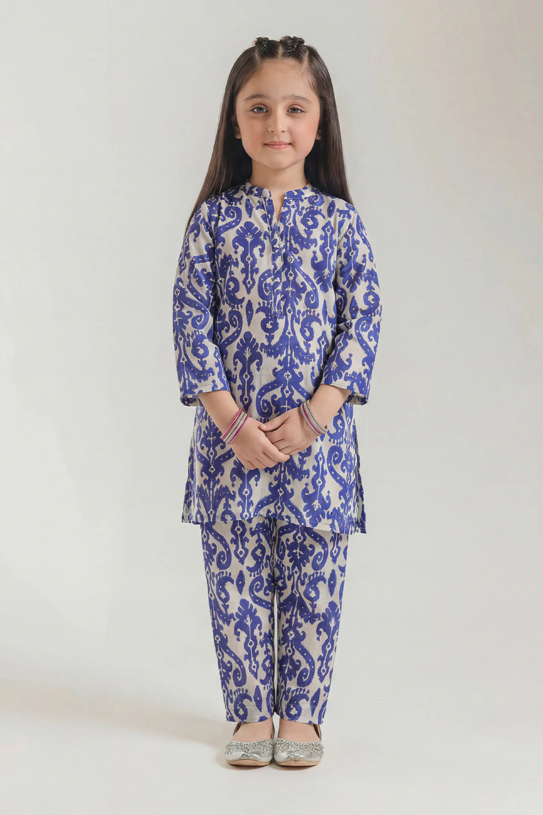Printed Arabic Lawn Stitched 2 Piece (Shirt/Trouser) For Kids