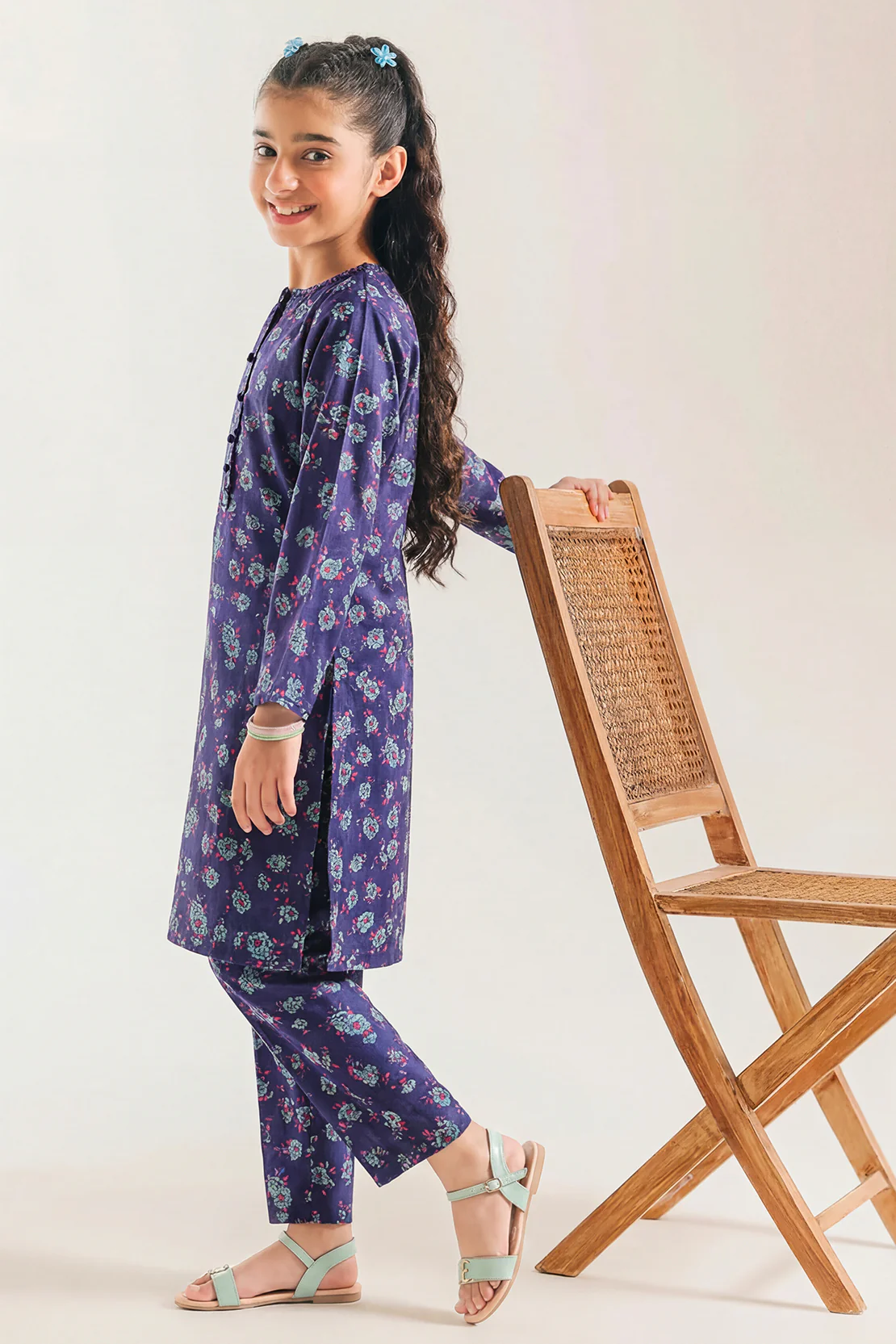 Printed Arabic Lawn Stitched 2 Piece (Shirt/Trouser) For Kids