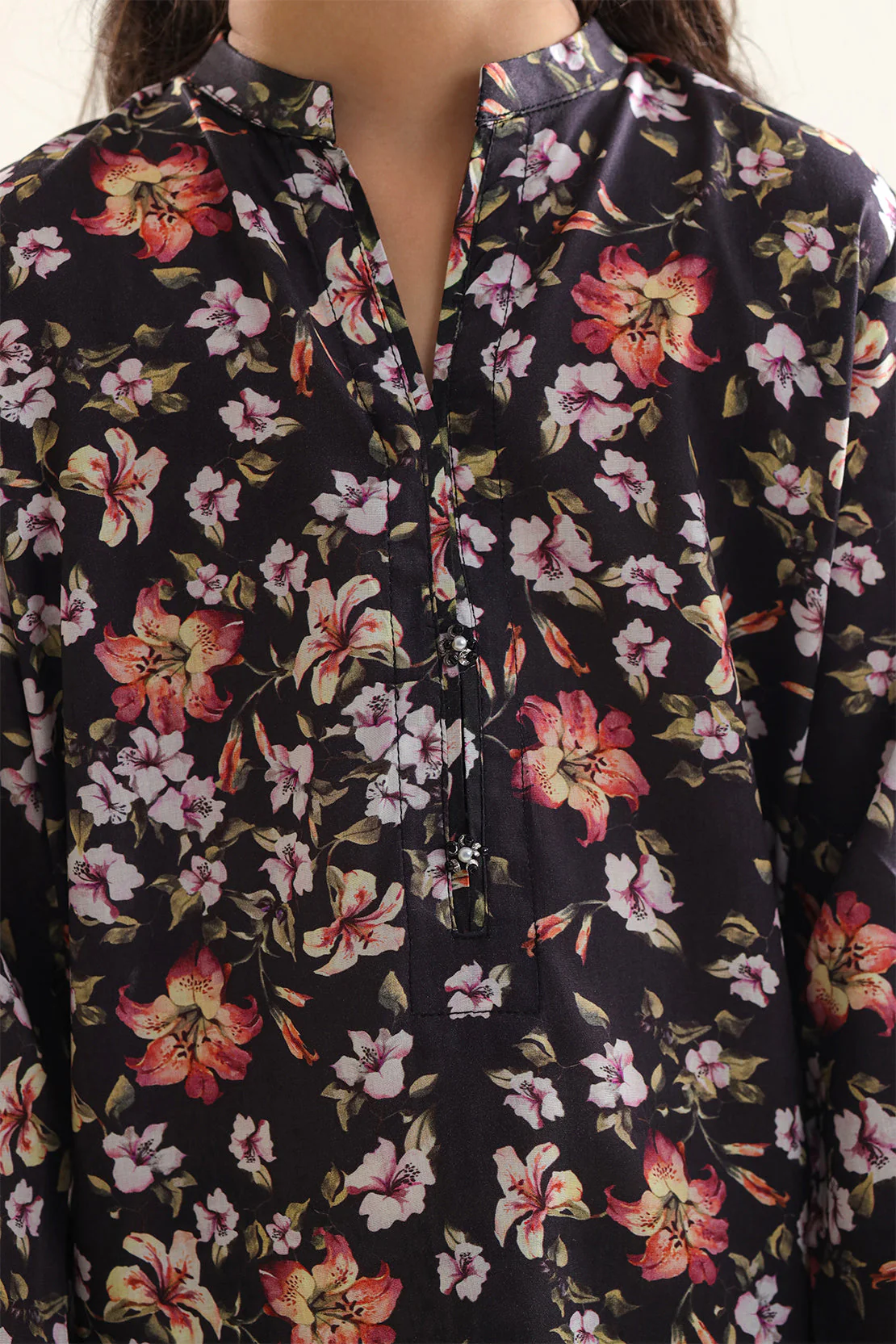 Printed Arabic Lawn Stitched 2 Piece (Shirt/Trouser)  For Kids - Image 3