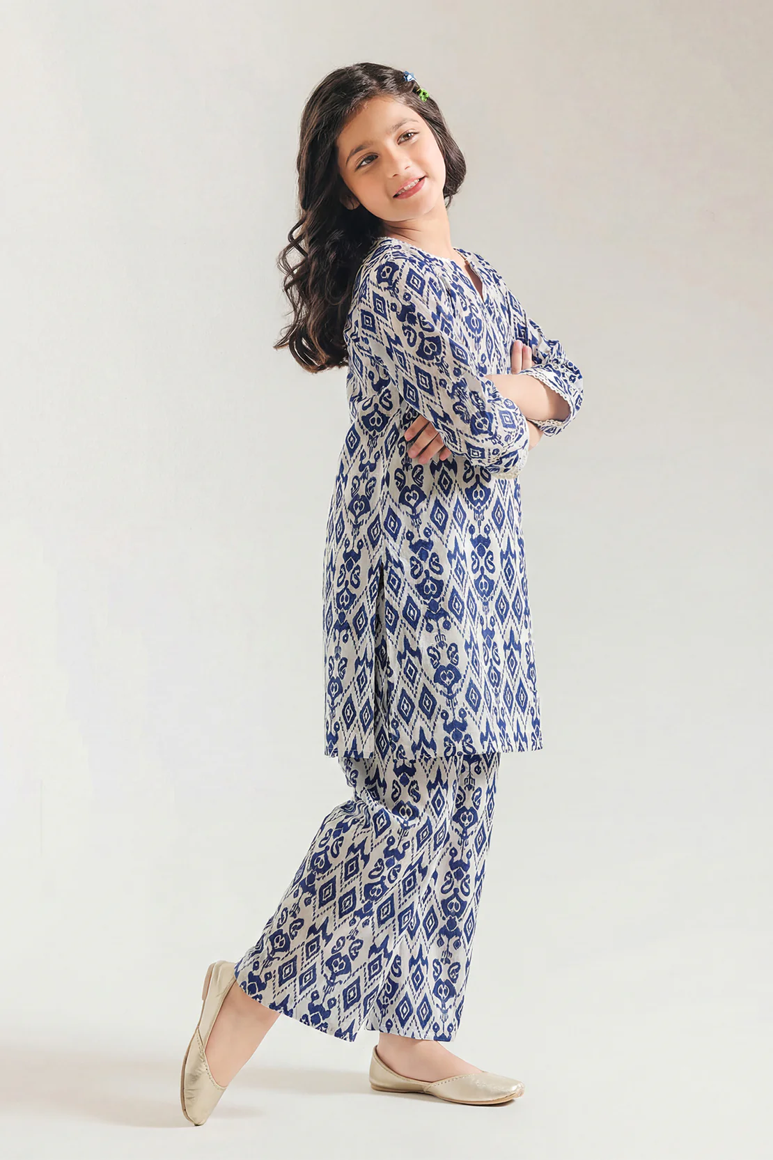 Printed Arabic Lawn Stitched 2 Piece (Shirt/Trouser) For Kids