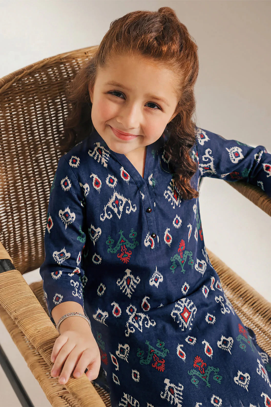 Printed Arabic Lawn Stitched 2 Piece (Shirt/Trouser) For Kids