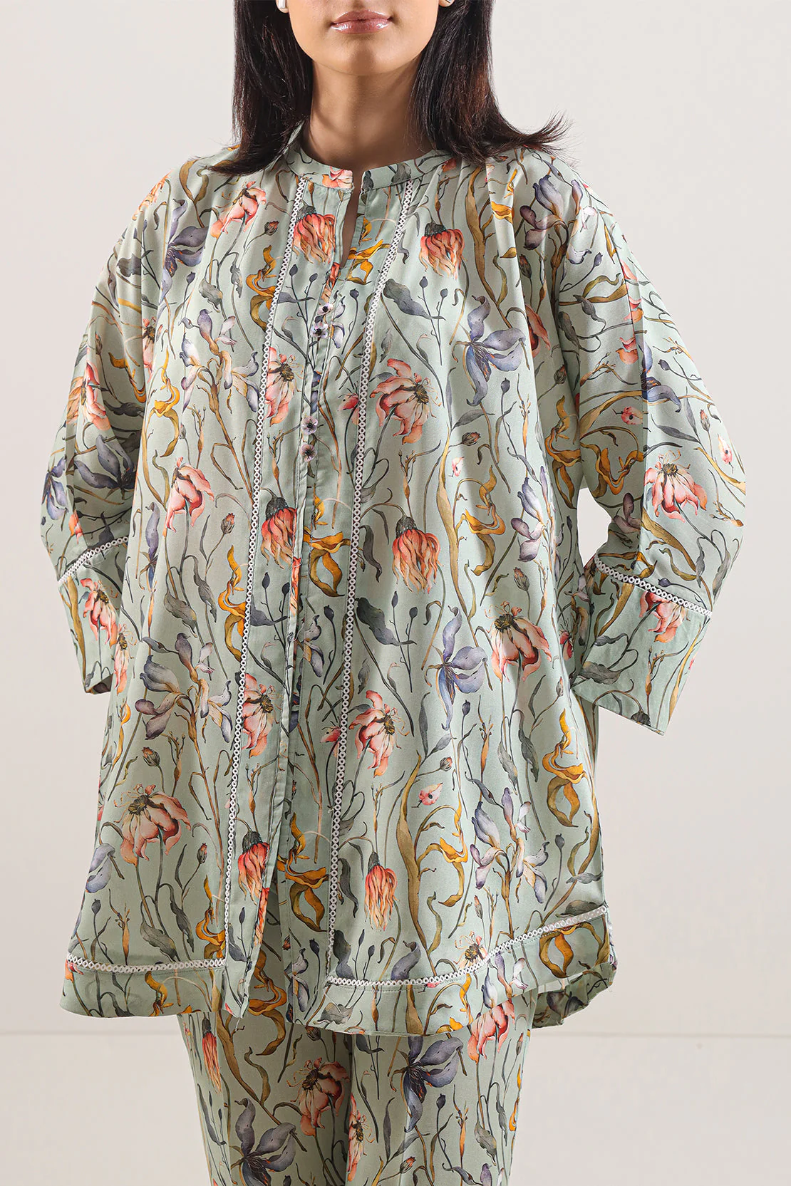 Printed Arabic Lawn Stitched 2 Piece (Shirt/Trouser) - Image 2