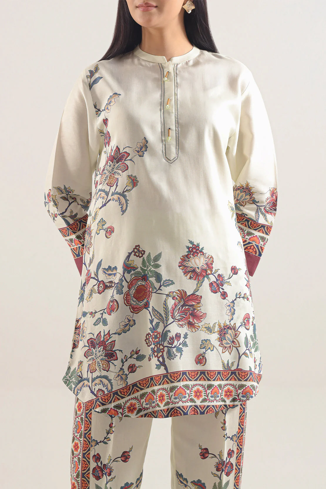Printed Arabic Lawn Stitched 2 Piece (Shirt/Trouser) - Image 2