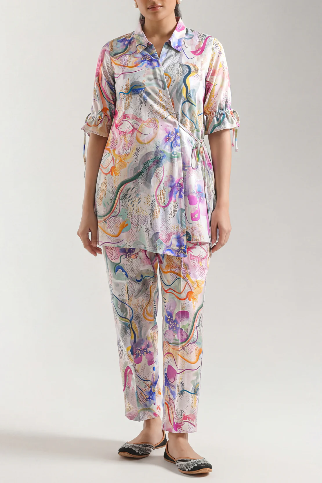 Printed Arabic Lawn Stitched 2 Piece (Shirt/Trouser)