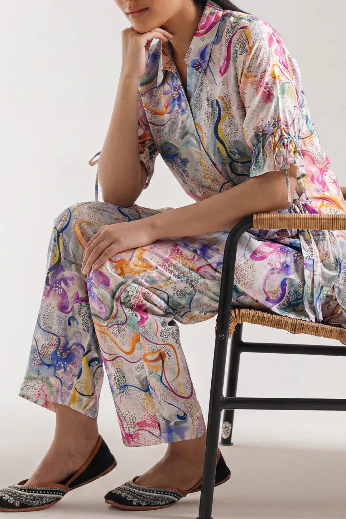 Printed Arabic Lawn Stitched 2 Piece (Shirt/Trouser) - Image 2