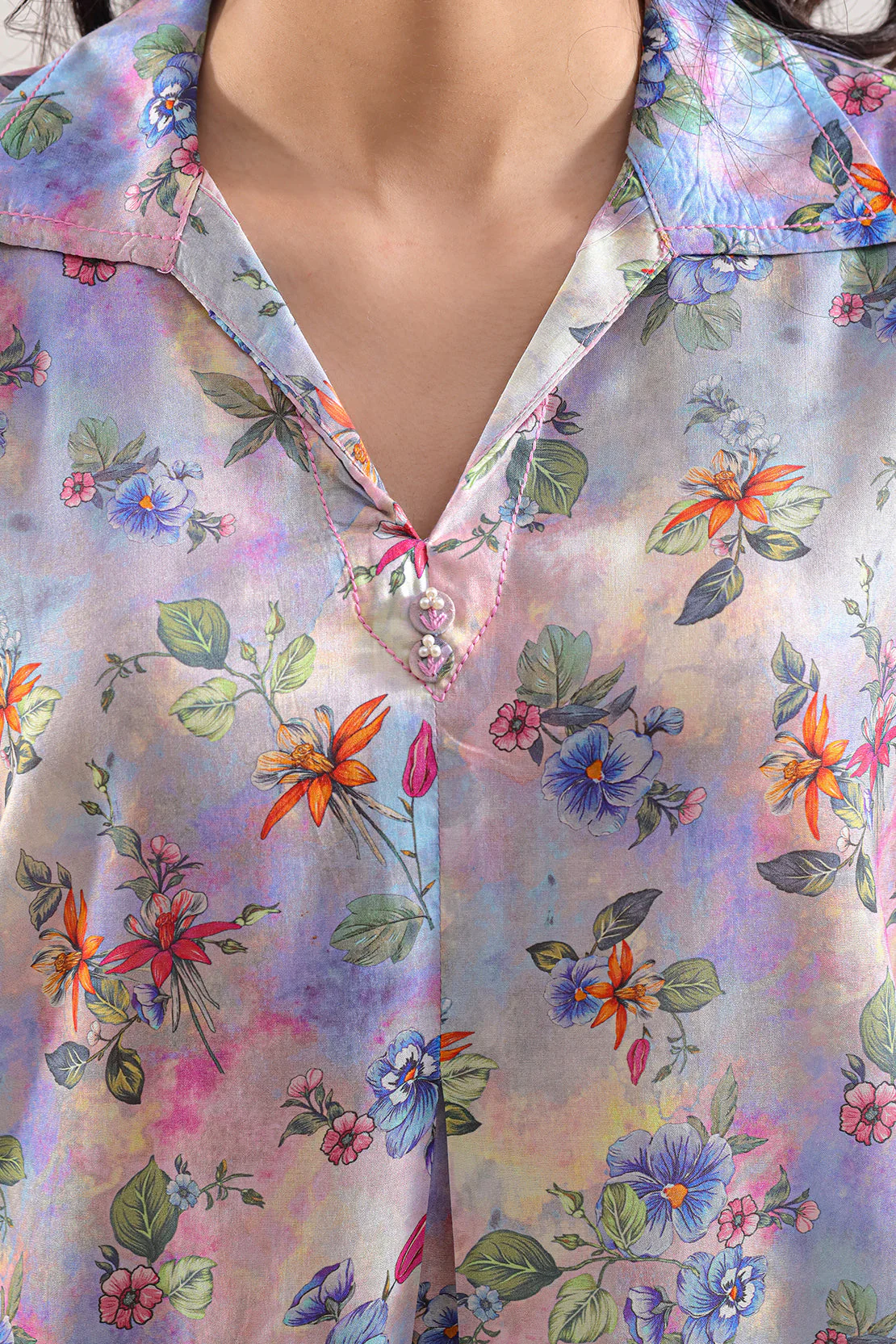 Printed Arabic Lawn Stitched 2 Piece (Shirt/Trouser) - Image 4