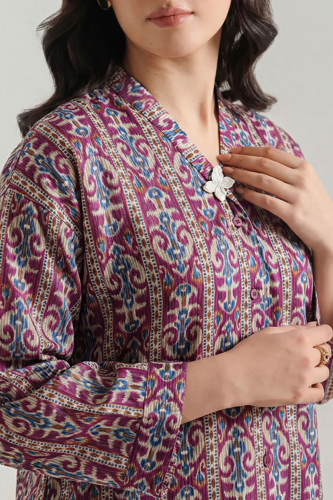 Printed Arabic Lawn Stitched 2 Piece (Shirt/Trouser) - Image 2