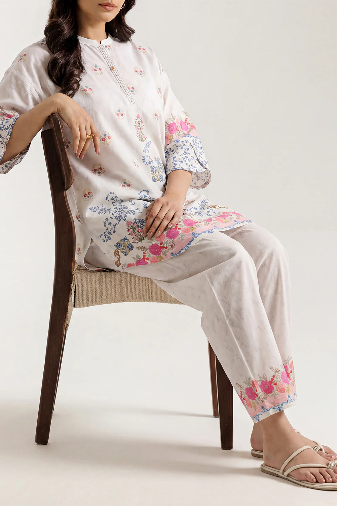 Printed Arabic Lawn Stitched 2 Piece (Shirt/Trouser)