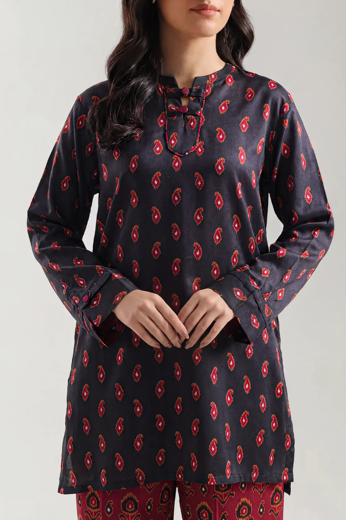 Printed Arabic Lawn Stitched 2 Piece (Shirt/Trouser) - Image 2
