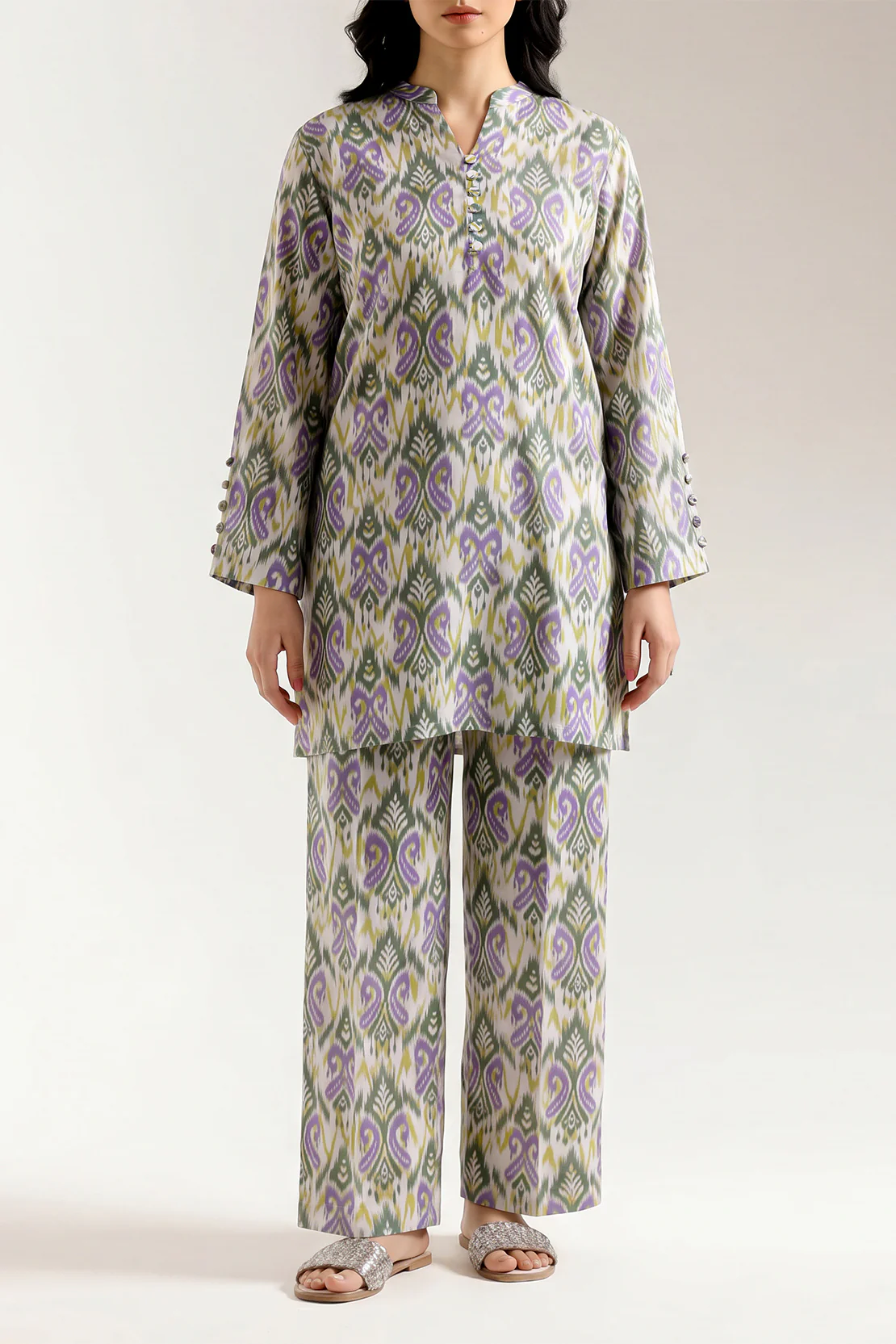 Printed Arabic Lawn Stitched 2 Piece (Shirt/Trouser)