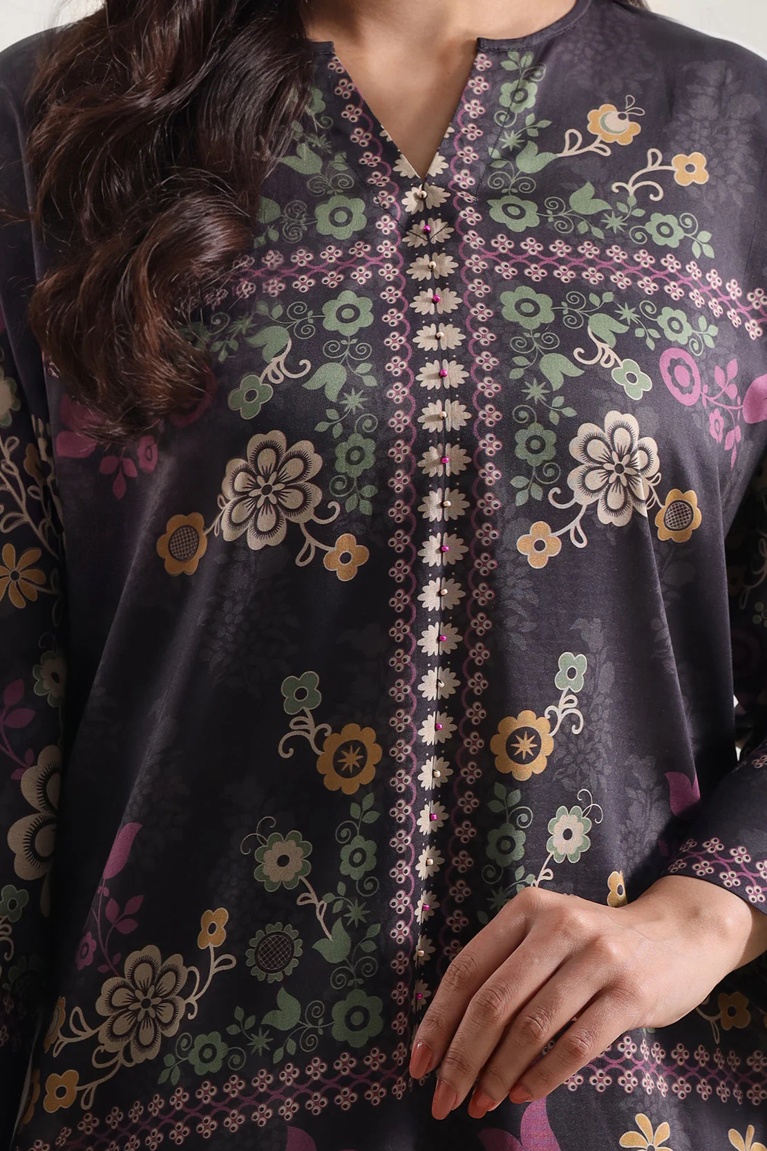 Printed Arabic Lawn Stitched 2 Piece (Shirt/Trouser) - Image 5