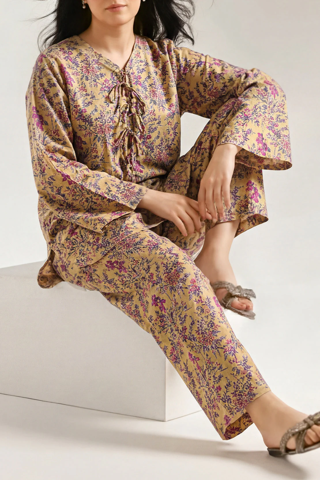 Printed Arabic Lawn Stitched 2 Piece (Shirt/Trouser)