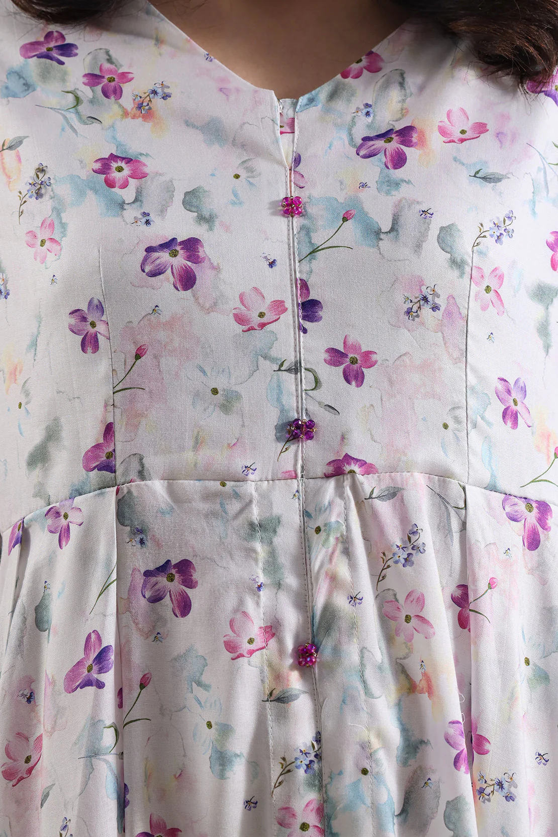 Printed Arabic Lawn Stitched Dress - Image 4