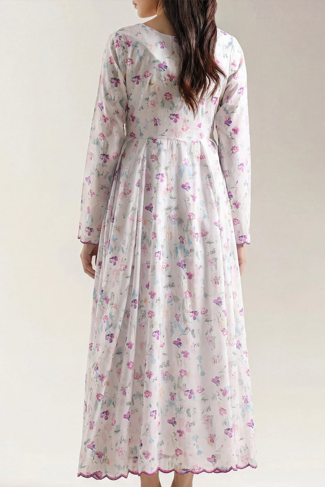 Printed Arabic Lawn Stitched Dress - Image 5