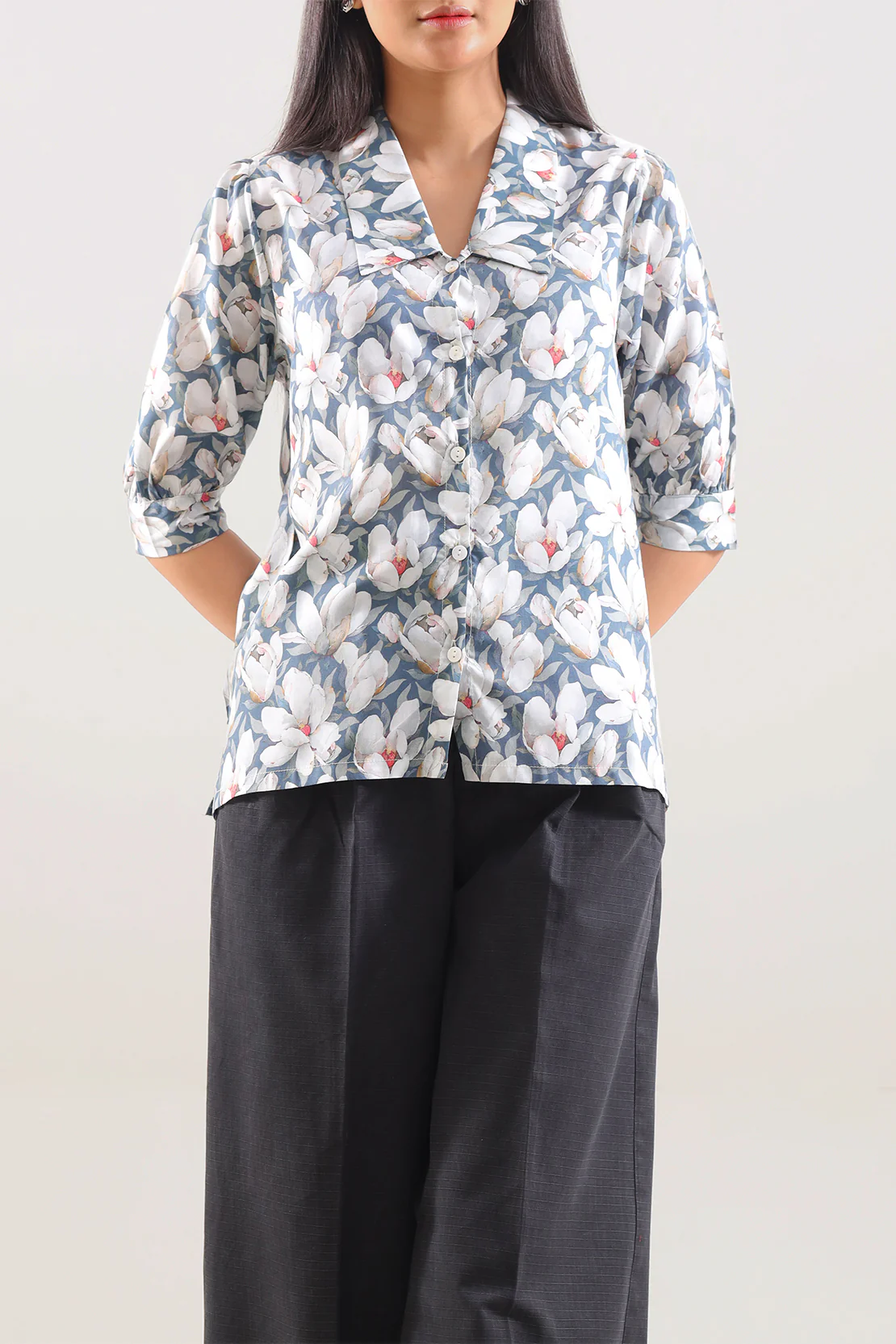 Printed Arabic Lawn Stitched Shirt - Image 2