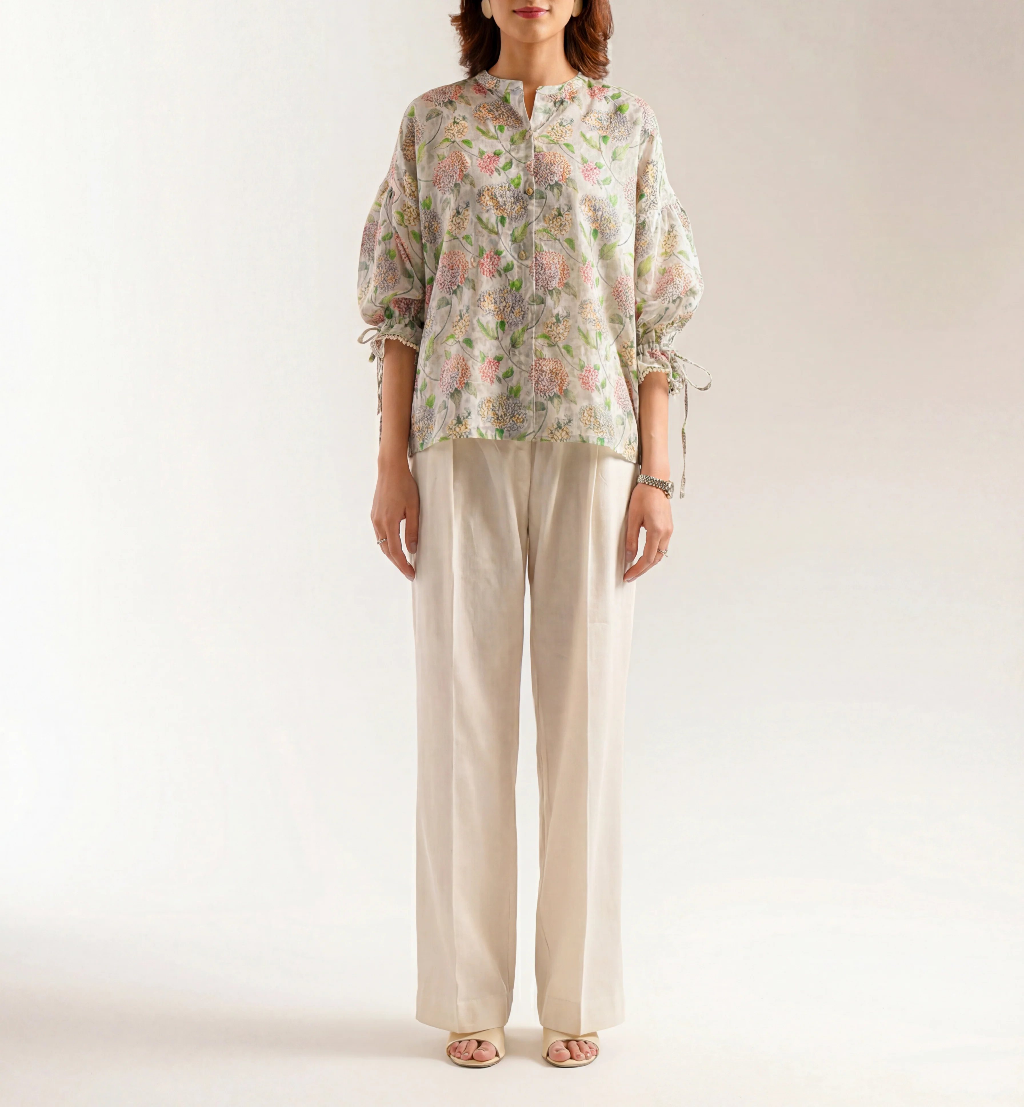 Printed Arabic Lawn Stitched Shirt - Image 2