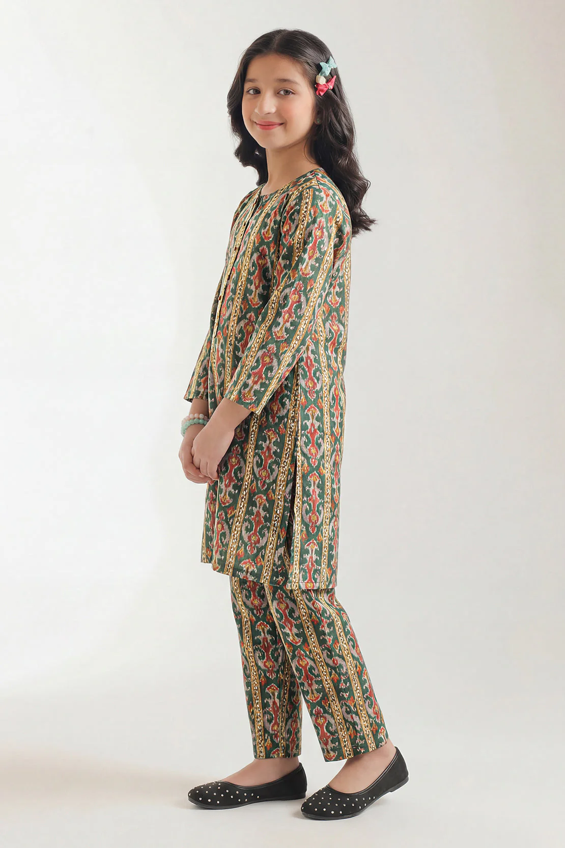 Printed Arabic Lawn Stitched Shirt For Kids