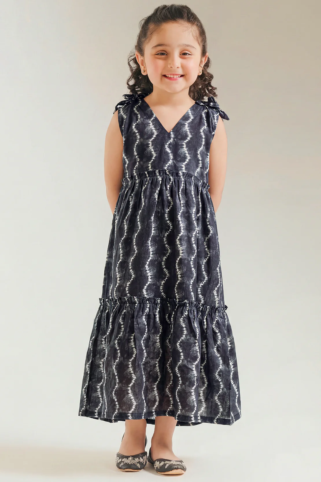 Printed Arabic Lawn Stitched Shirt For Kids - Image 2