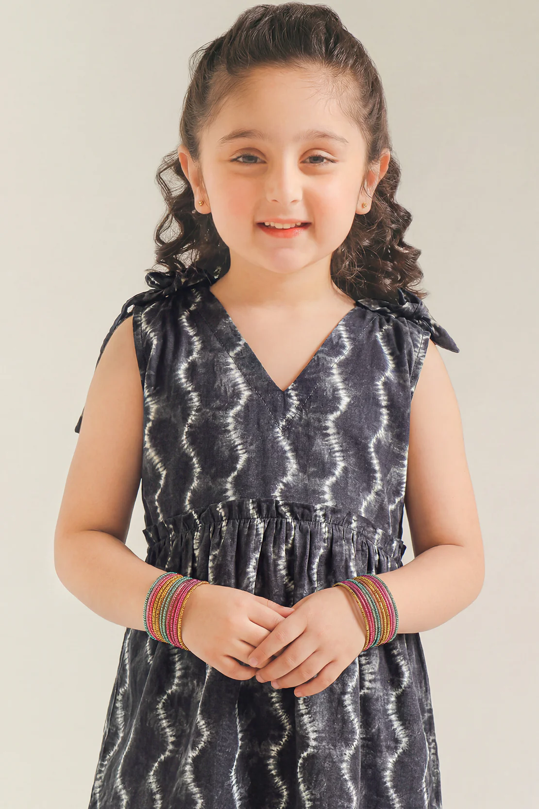 Printed Arabic Lawn Stitched Shirt For Kids - Image 3