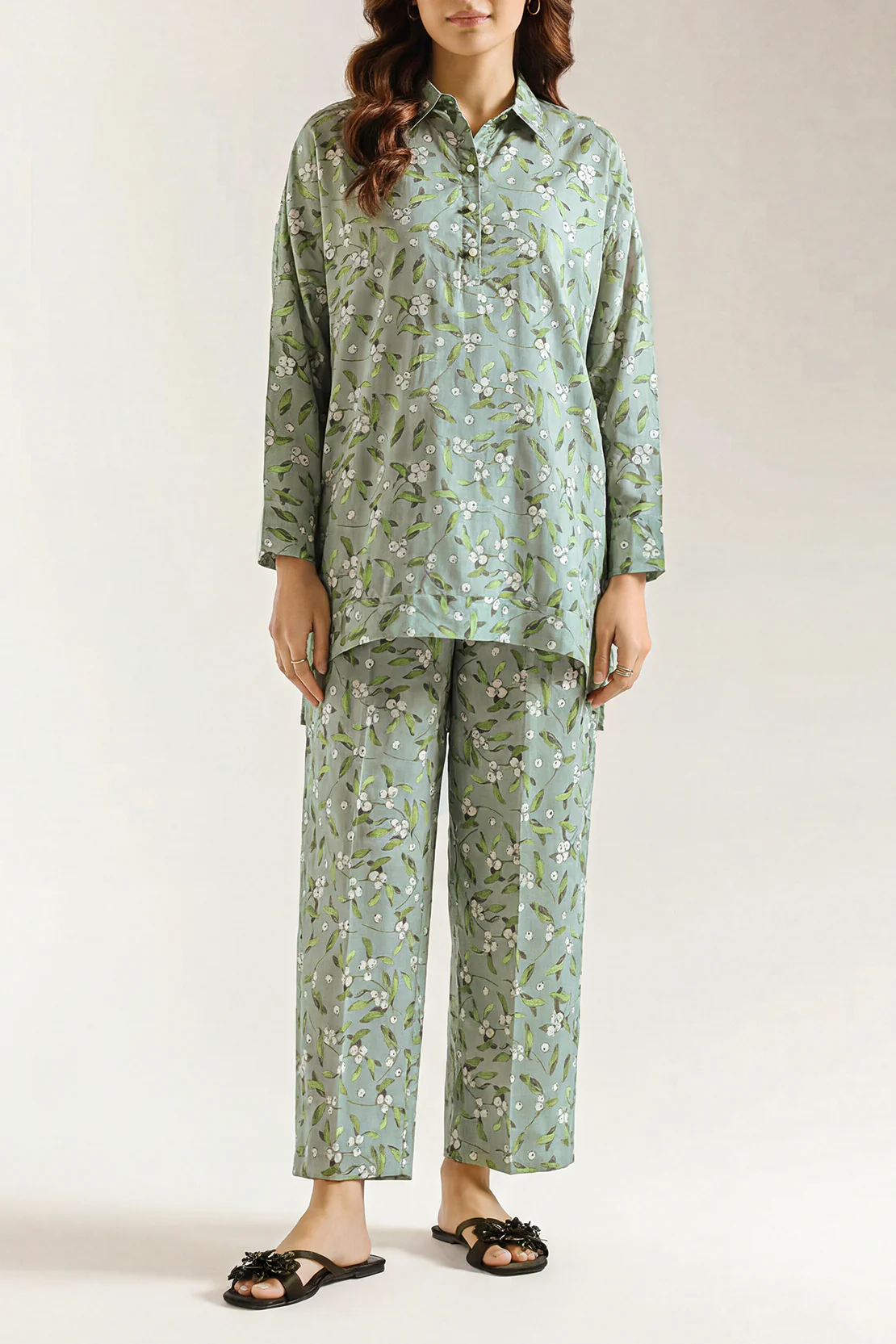 Printed Arabic Lawn Stitched Shirt