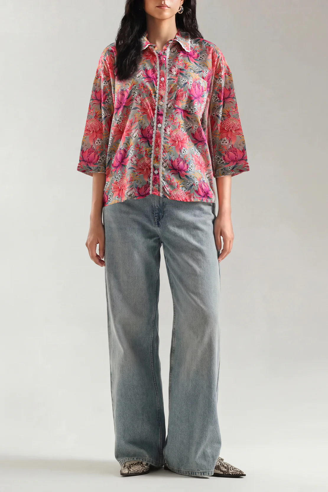 Printed Arabic Lawn Stitched Shirt
