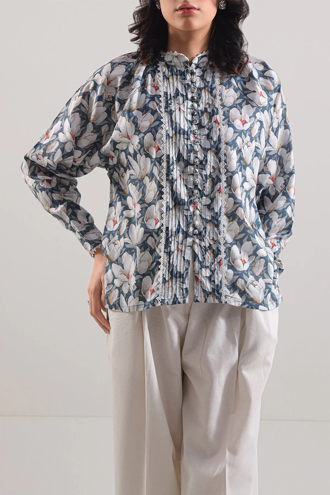 Printed Arabic Lawn Stitched Shirt - Image 2