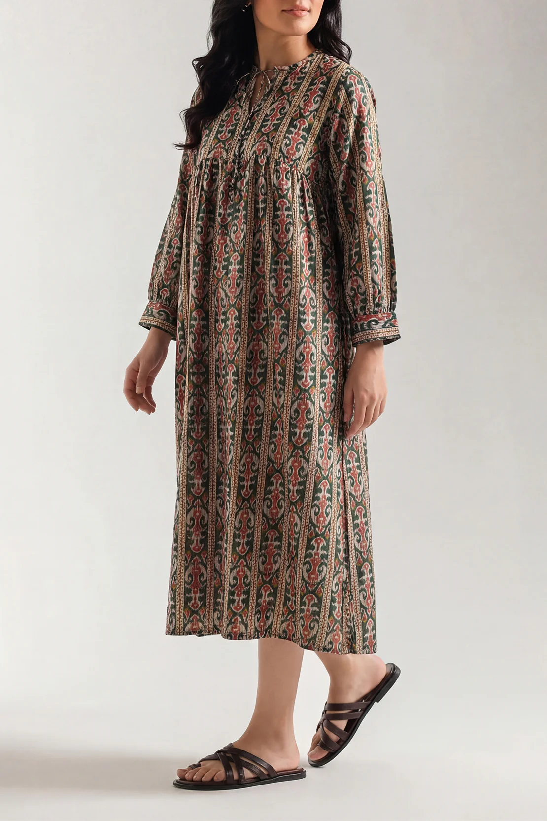 Printed Arabic Lawn Stitched Shirt - Image 2
