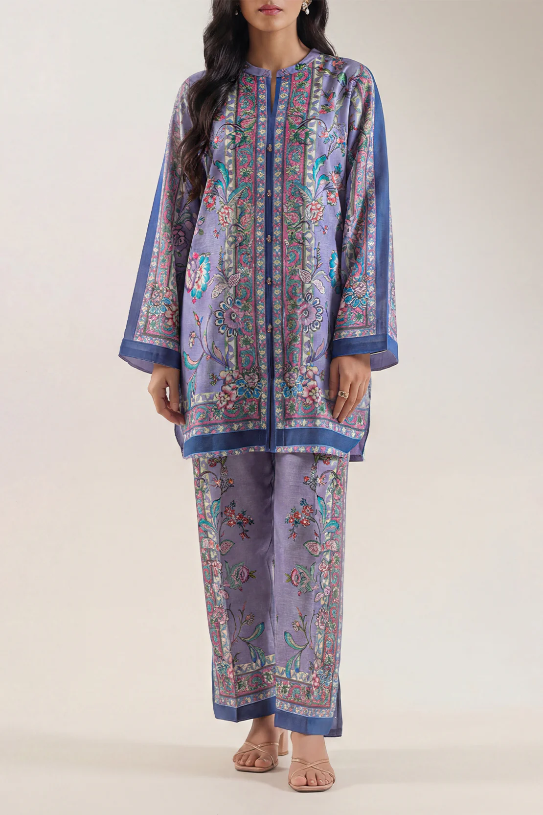 Printed Arabic Lawn Stitched Shirt - Image 2