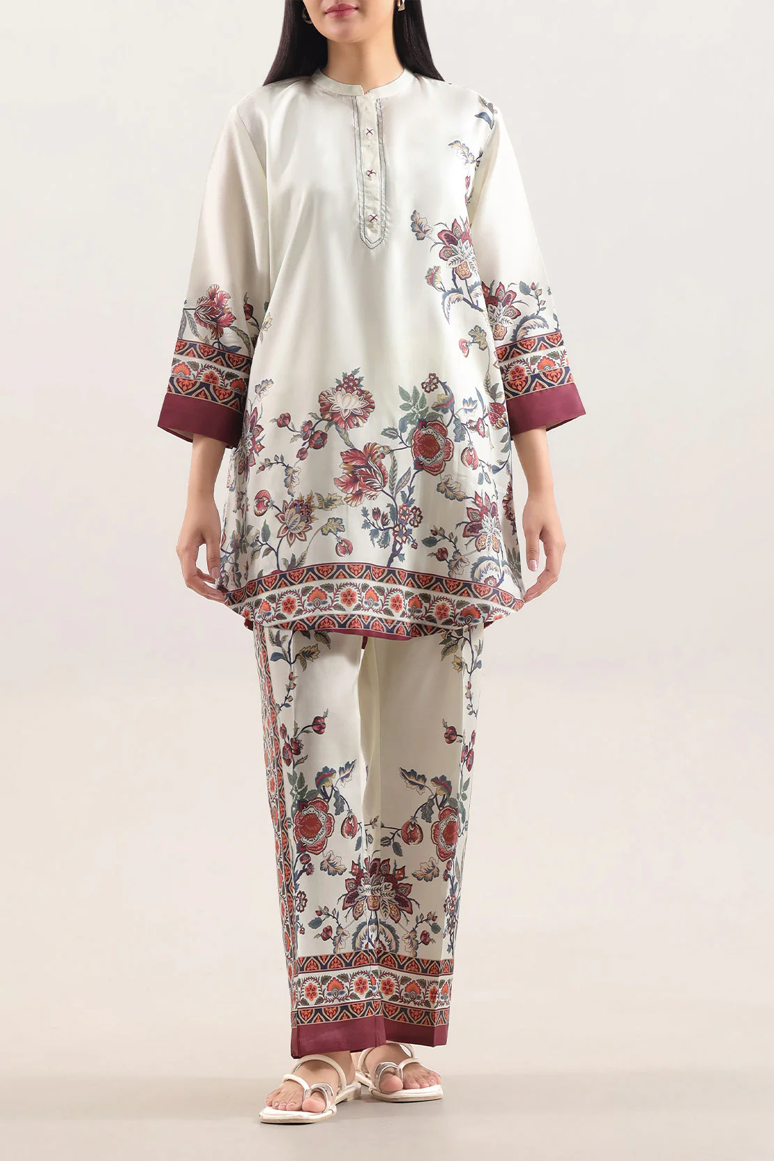 Printed Arabic Lawn Stitched Shirt