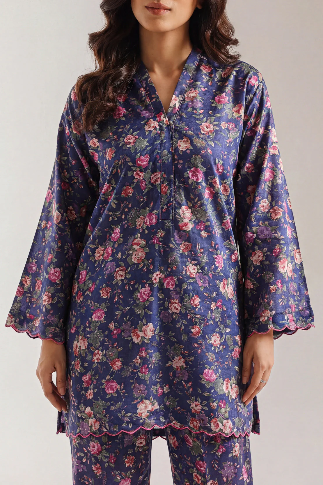 Printed Arabic Lawn Stitched Shirt - Image 2