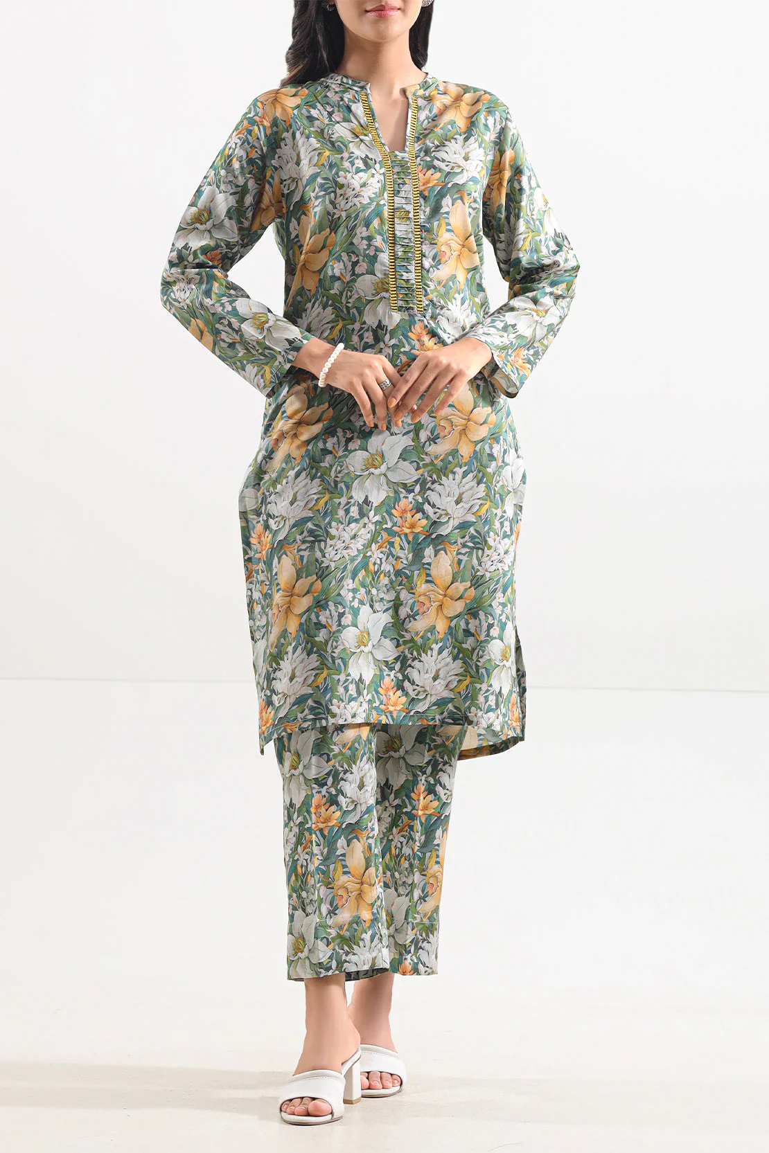 Printed Arabic Lawn Stitched Shirt