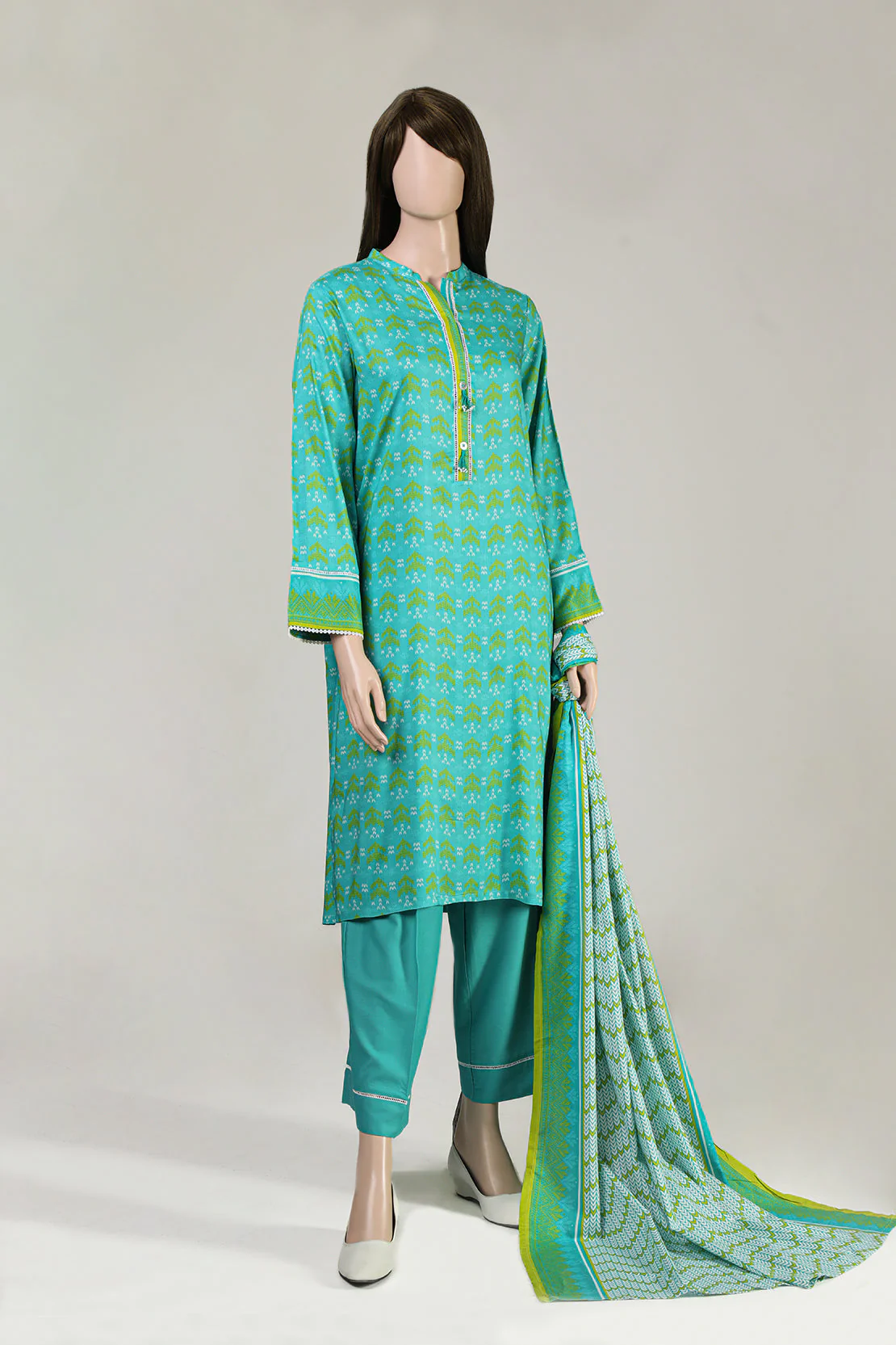 Printed Arabic Linen Stitched 3 Piece