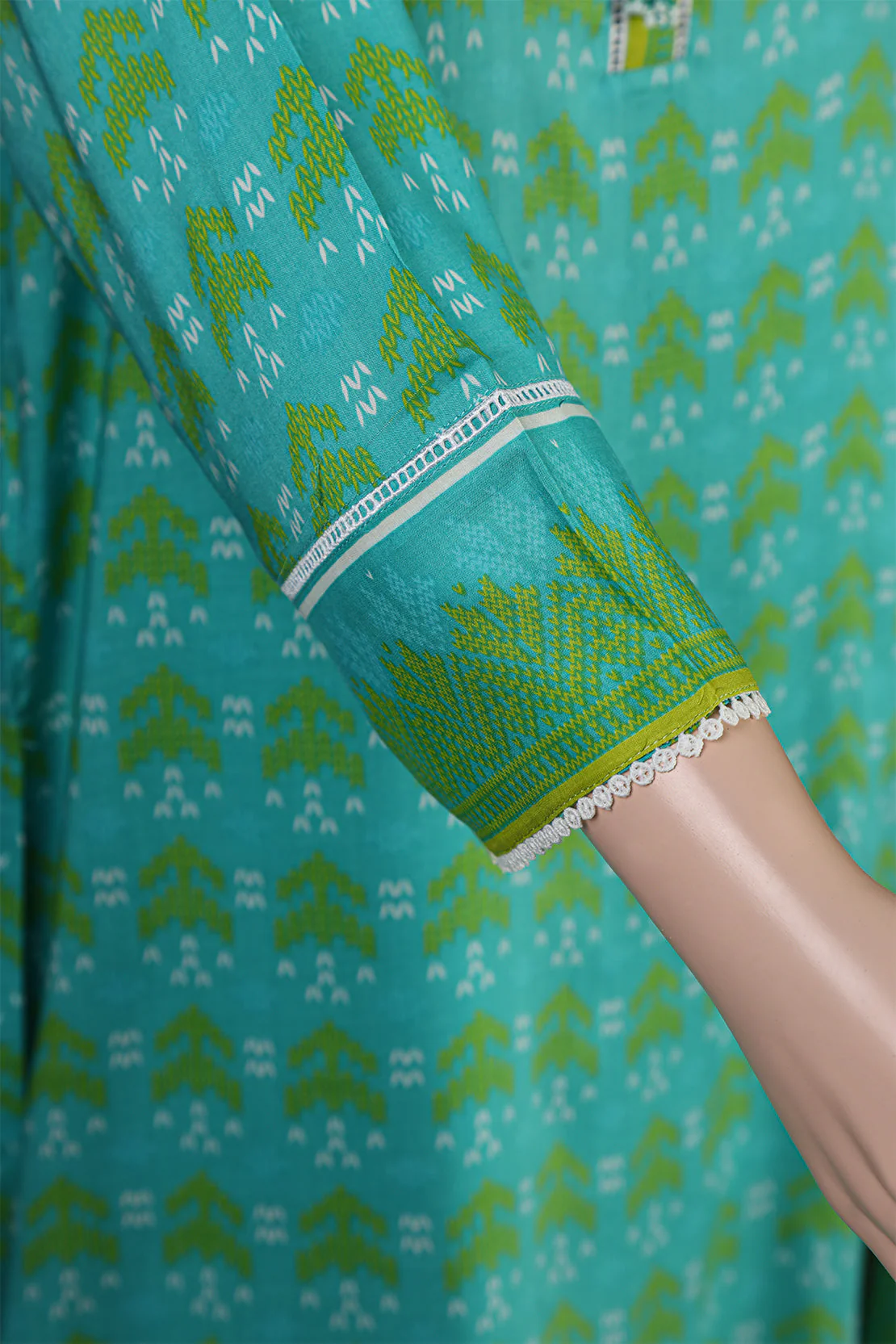 Printed Arabic Linen Stitched 3 Piece - Image 4