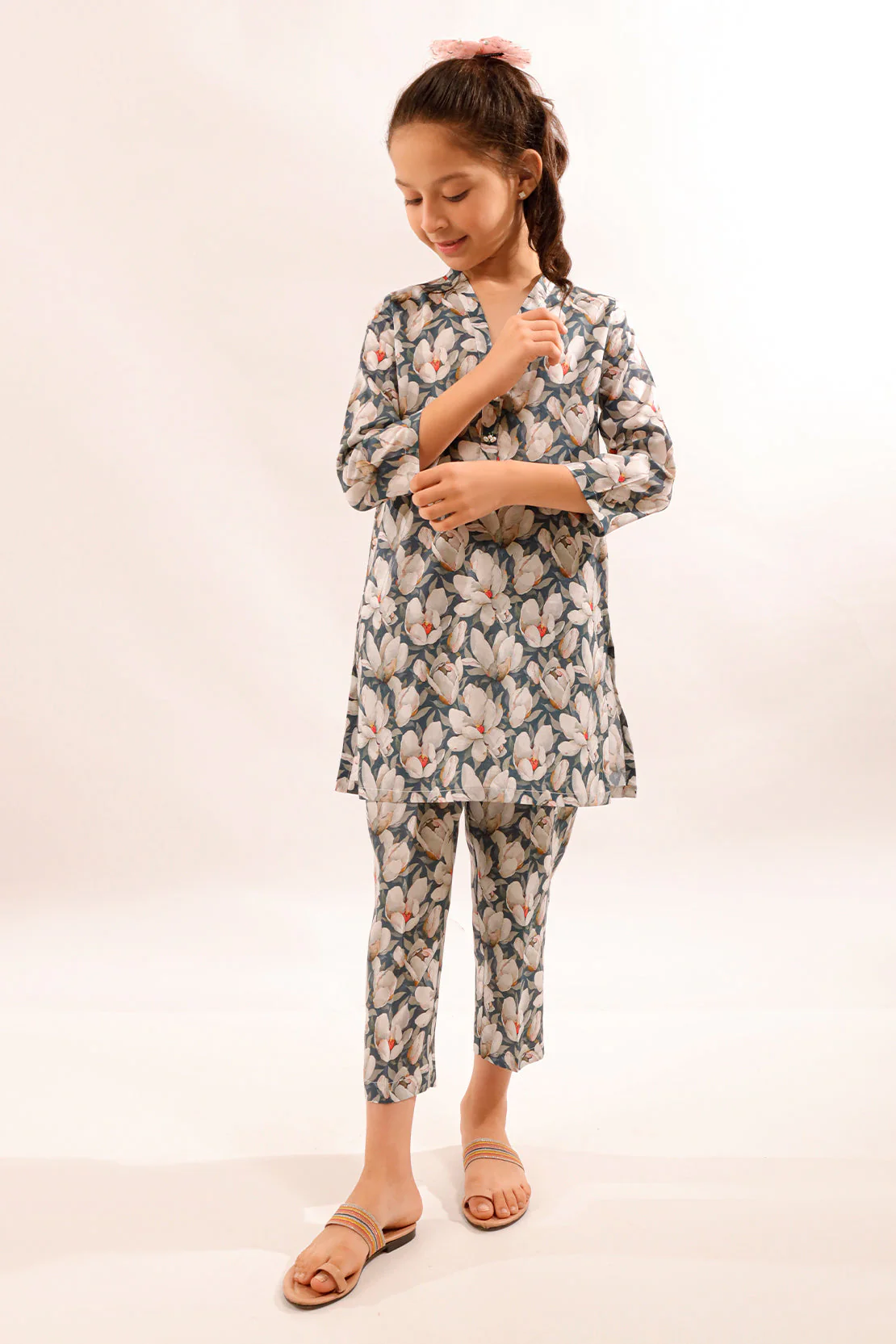 Printed Arabic Premium Lawn Stitched 1 Piece Shirt For Kids - Image 2
