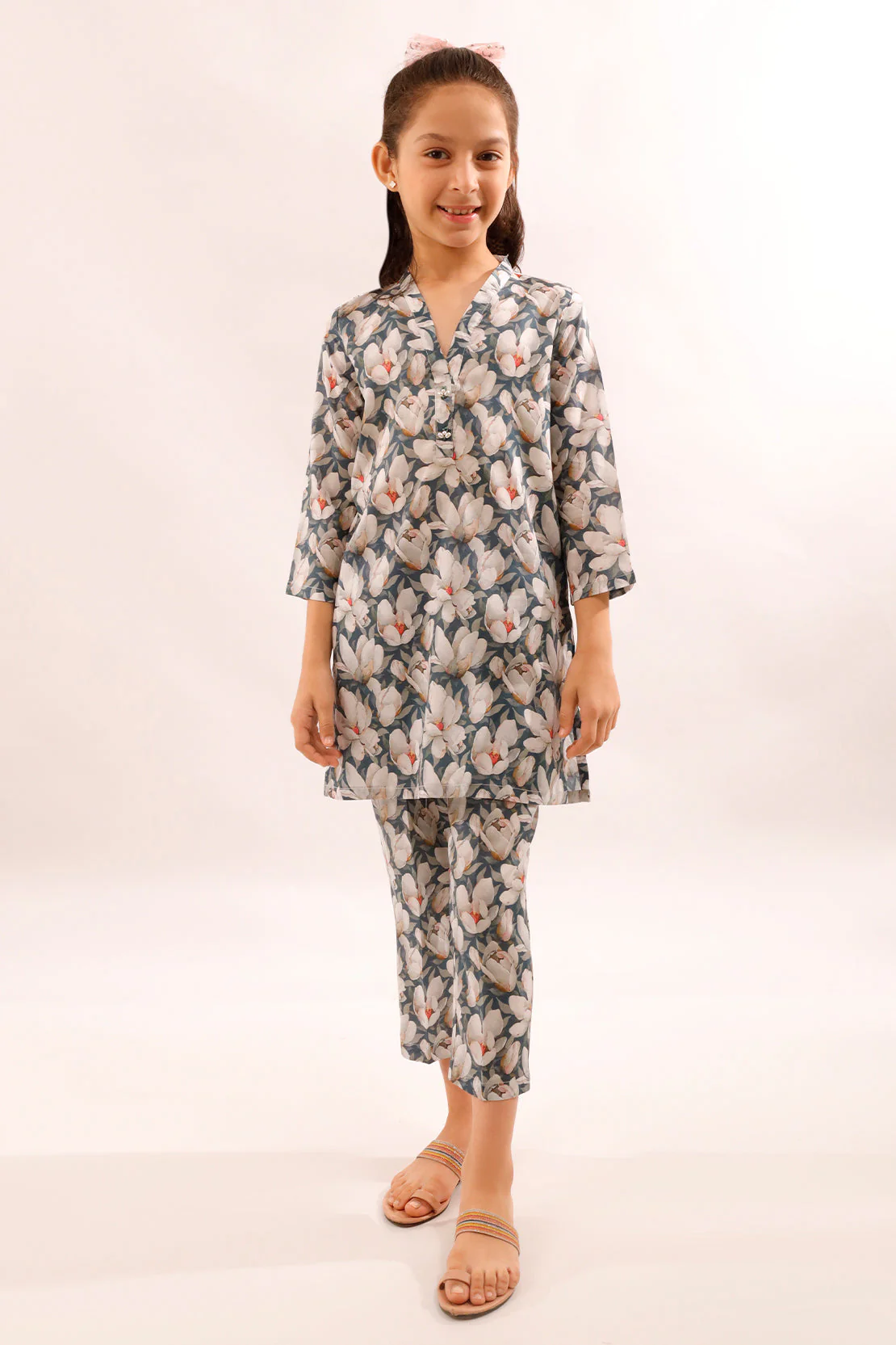 Printed Arabic Premium Lawn Stitched 2 Piece (Shirt/Trouser) For Kids