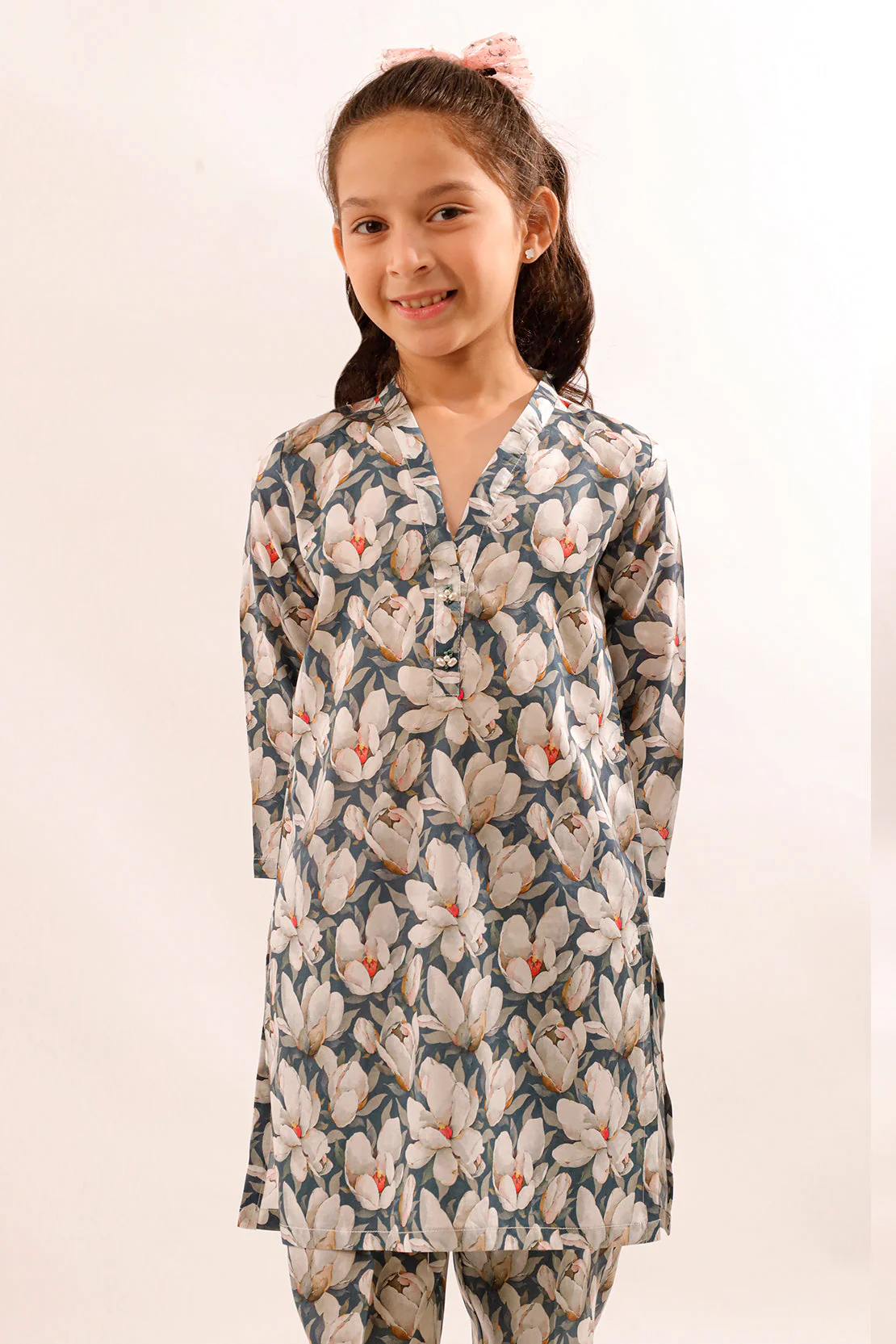 Printed Arabic Premium Lawn Stitched 2 Piece (Shirt/Trouser) For Kids - Image 4